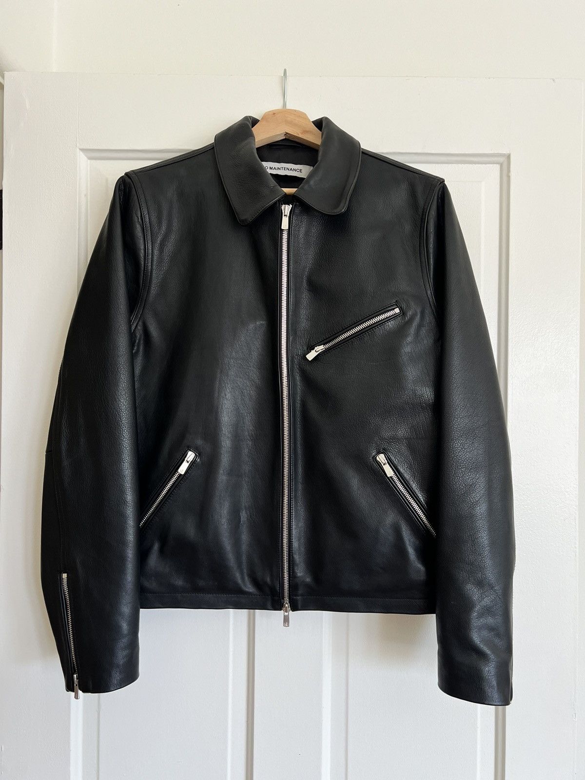 No Maintenance No Maintenance 6 zip leather jacket | Grailed