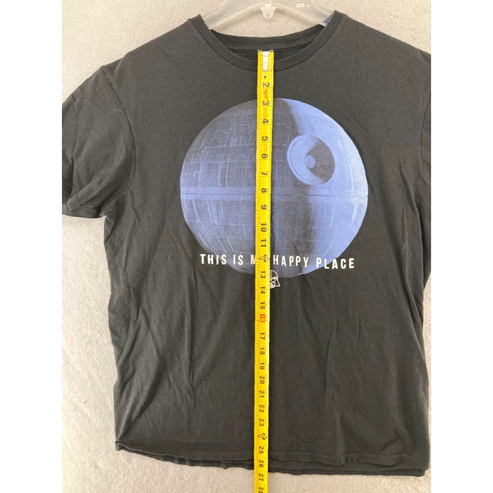 Star Wars Star Wars Mens T-Shirt L Black Death Star This Is My Happy Place Size US L / EU 52-54 / 3 - 4 Thumbnail