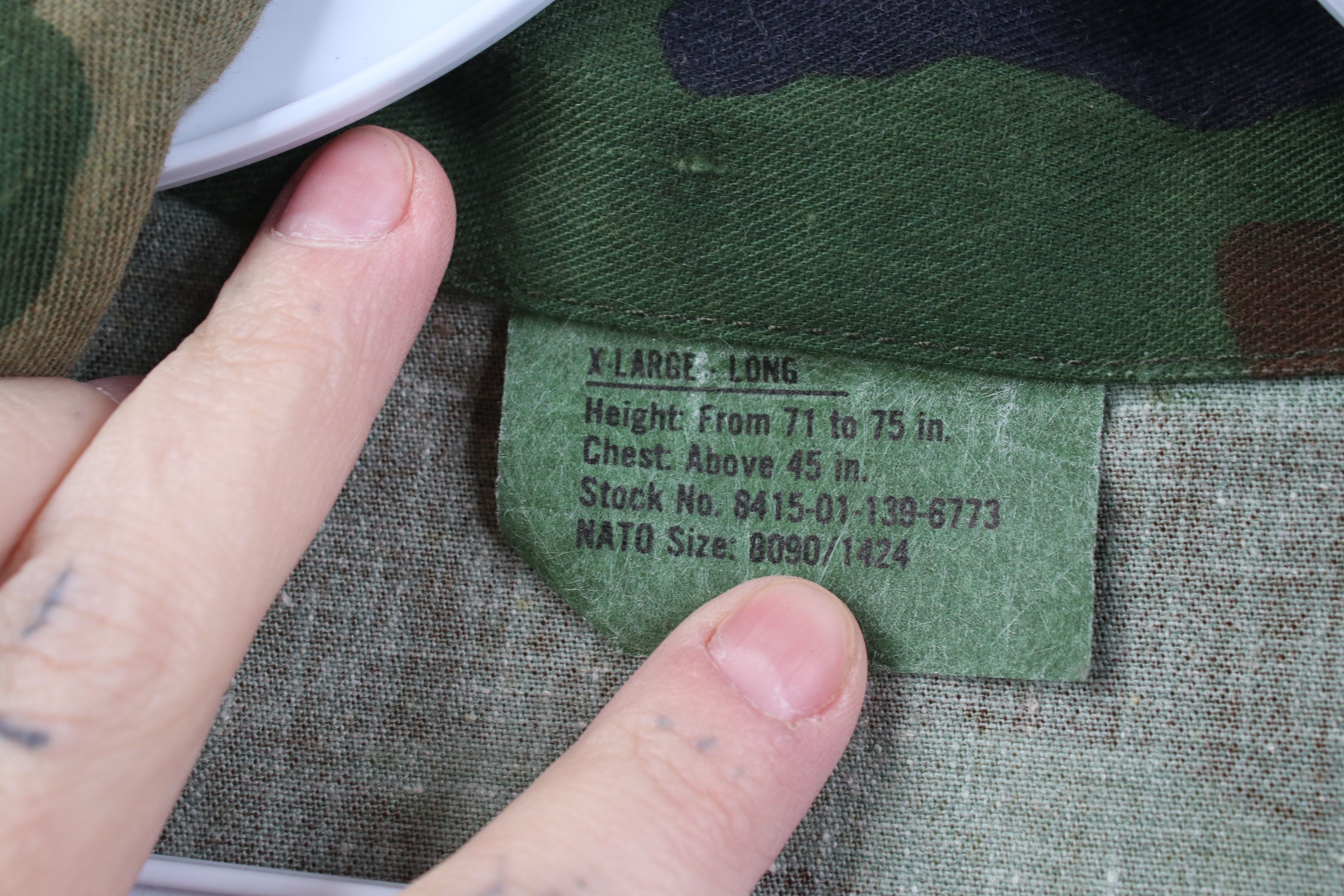 Vintage Vintage 90s USGI Camouflage Battle Fatigue Coat Jacket USA Size US XL / EU 56 / 4 - 8 Thumbnail