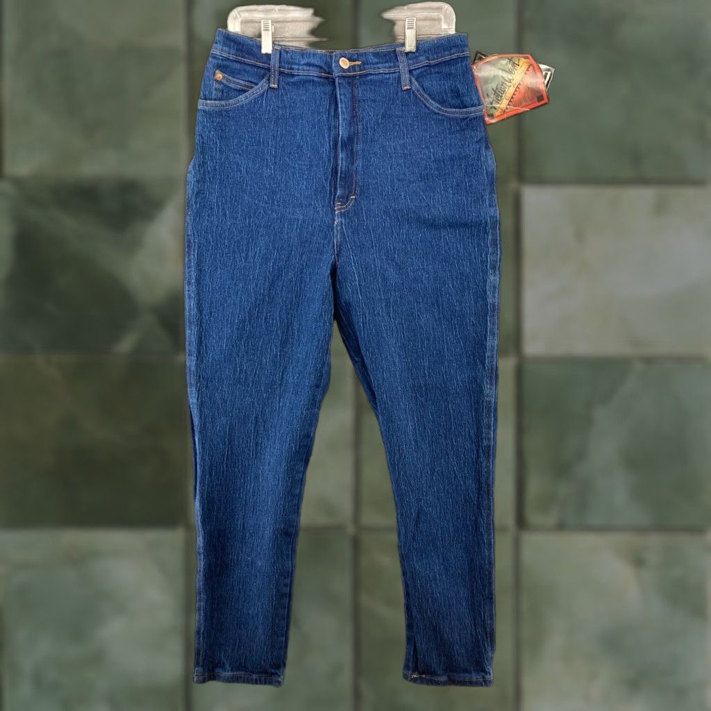 Vintage Action West High Rise Mom Jeans Womens 18 Stretch Denim Stone Wash Blue Size 40" / US 18 - 1 Thumbnail