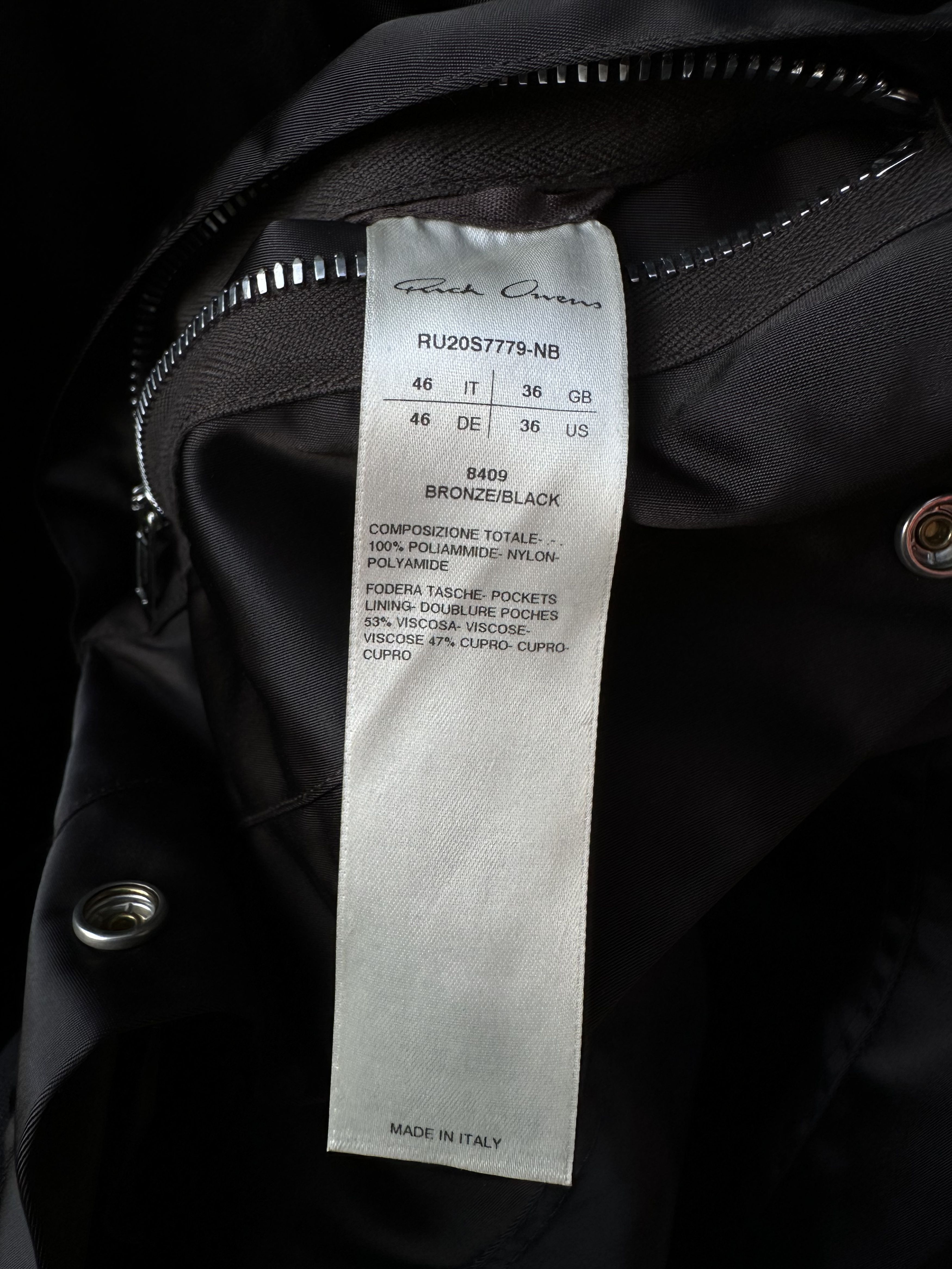 Rick Owens S/S 2020 Tecuatl Bauhaus Coach Jacket Size US S / EU 44-46 / 1 - 9 Thumbnail