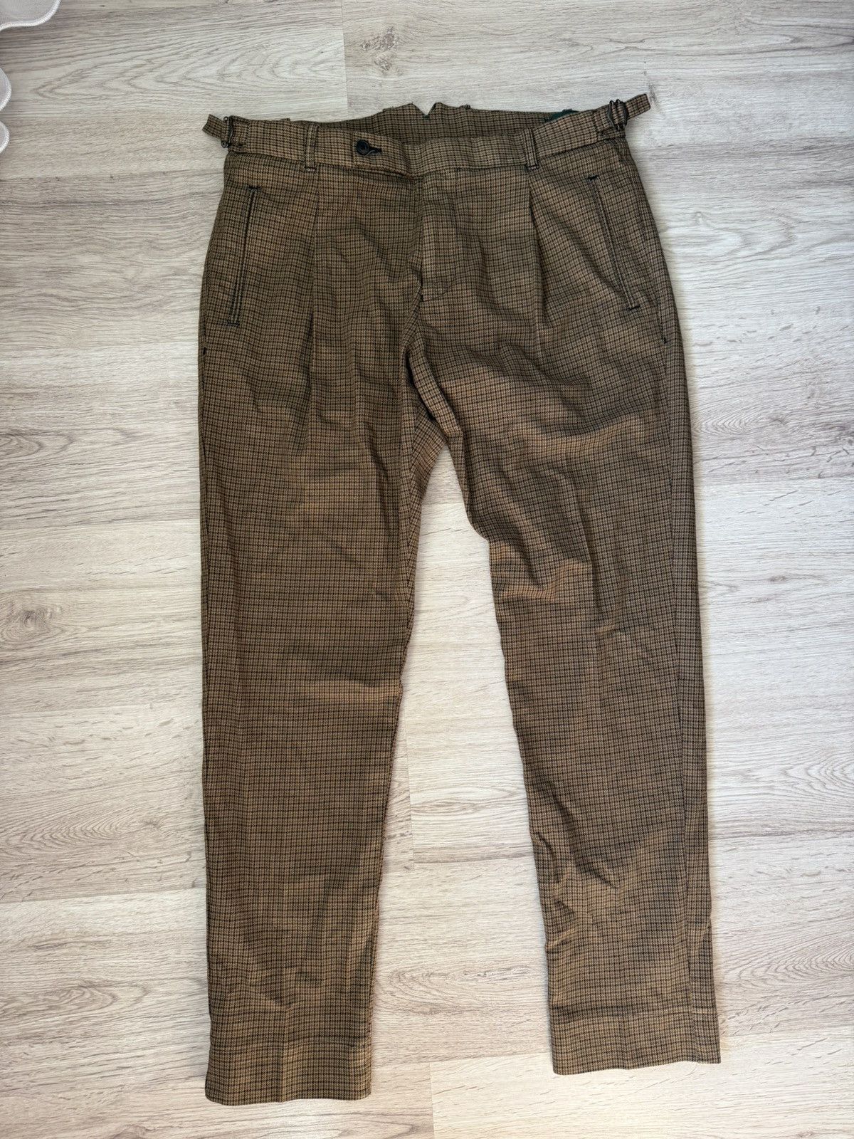 Other Berwich Retro Pleated Houndstooth Trousers Size 50 Size US 34 / EU 50 - 1 Thumbnail
