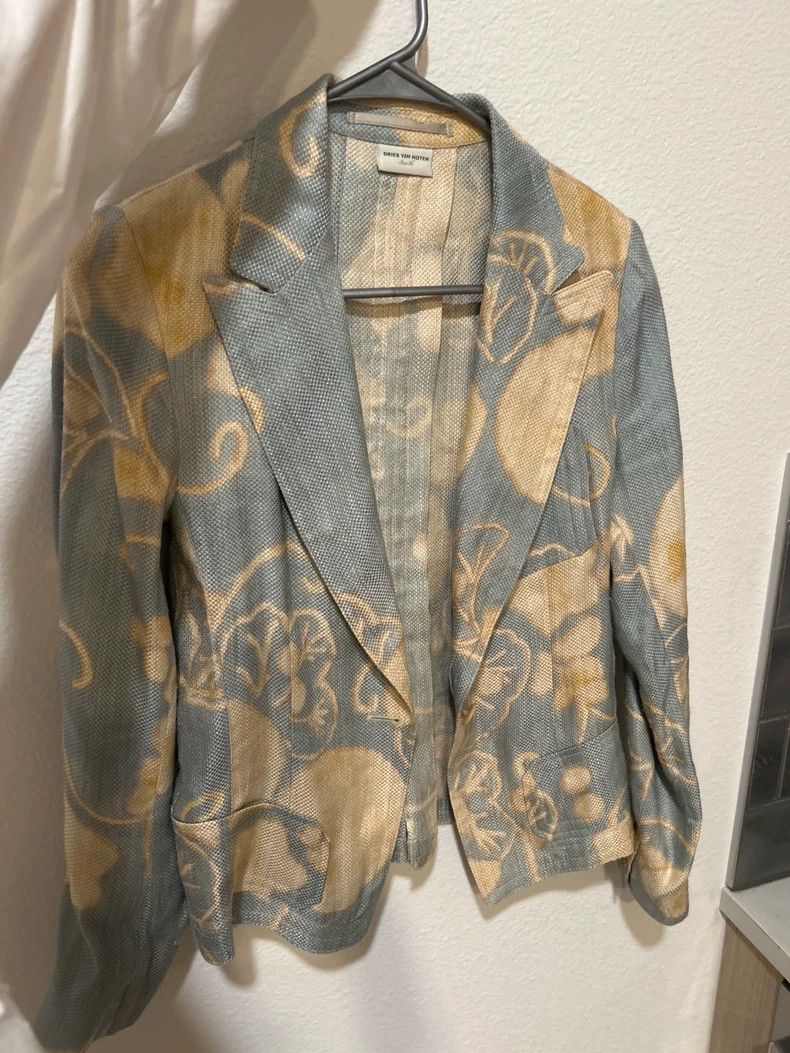 Dries Van Noten DRIES VAN NOTEN Yellow-gray linen suit Size US S / EU 44-46 / 1 - 1 Thumbnail