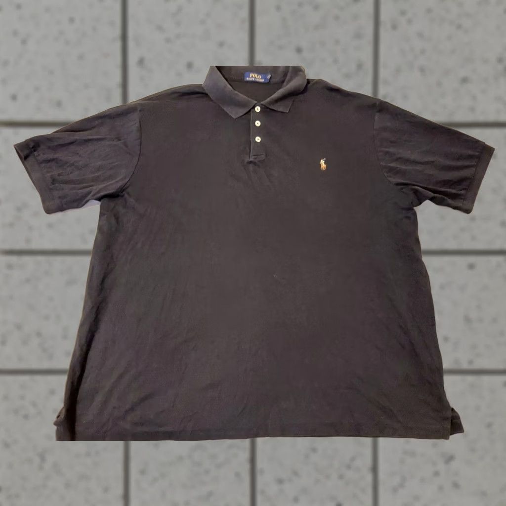 Polo Ralph Lauren Mens Polo Ralph Lauren Shirt 2XL Tall Black Cotton Knit Big & Size US XXL / EU 58 / 5 - 1 Thumbnail