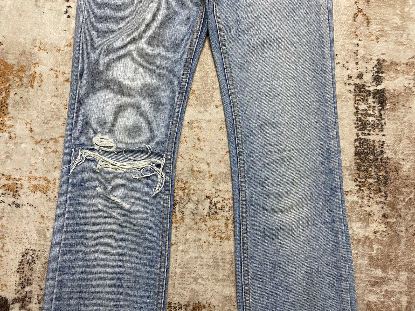 Hysteric Glamour Rare💥Distress Denim With Embroidery pocket Size US 31 - 5 Thumbnail