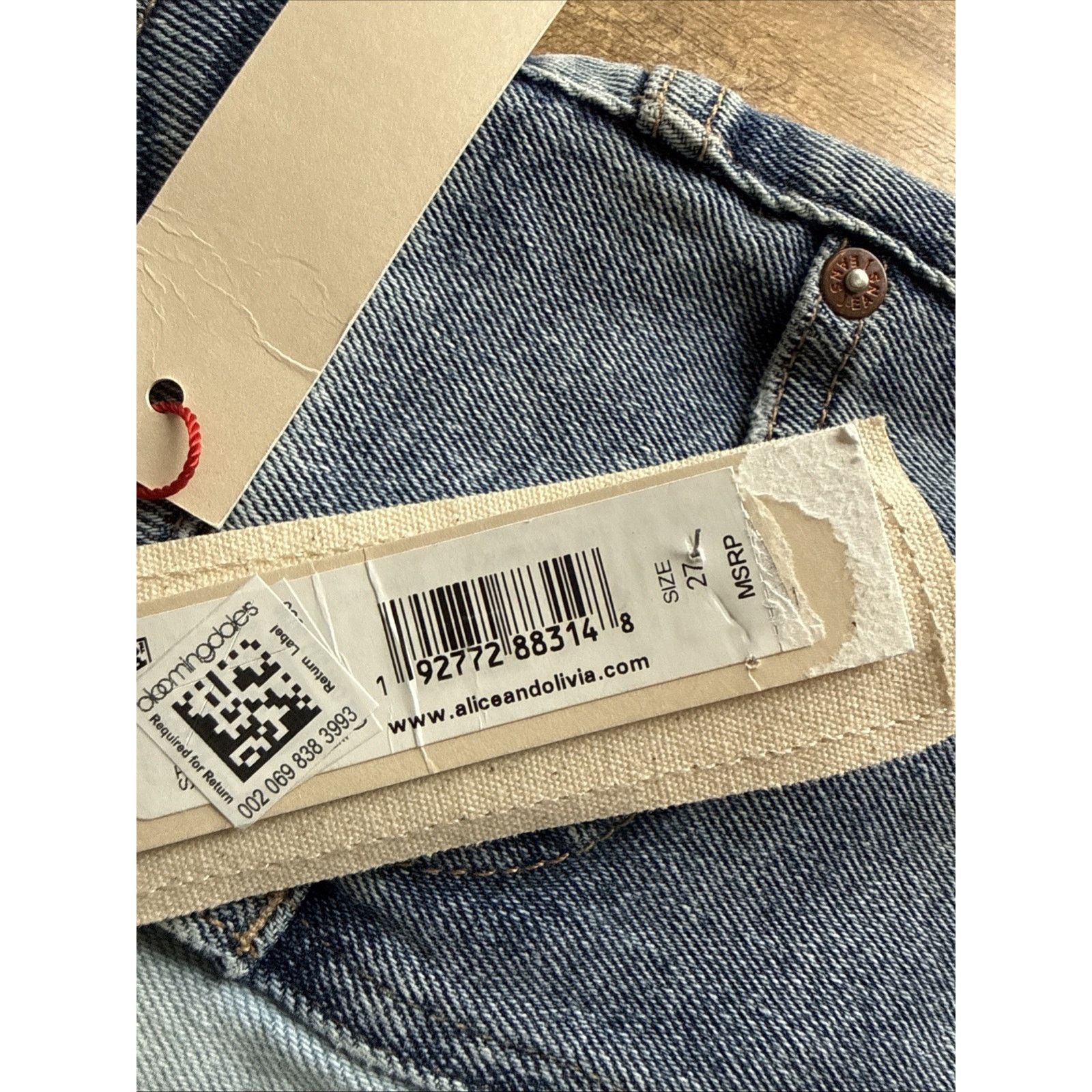 Alice + Olivia Alice + Olivia Rye TwoTone Denim Maxi Skirt Brooklyn Blue 27 Size 27" / US 4 / IT 40 - 3 Thumbnail