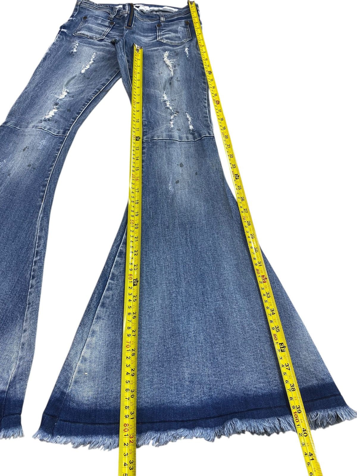 Other Japanese Brand Retro Raw Hem Style Bell Bottom Jeans Size US 26 / EU 42 - 8 Thumbnail