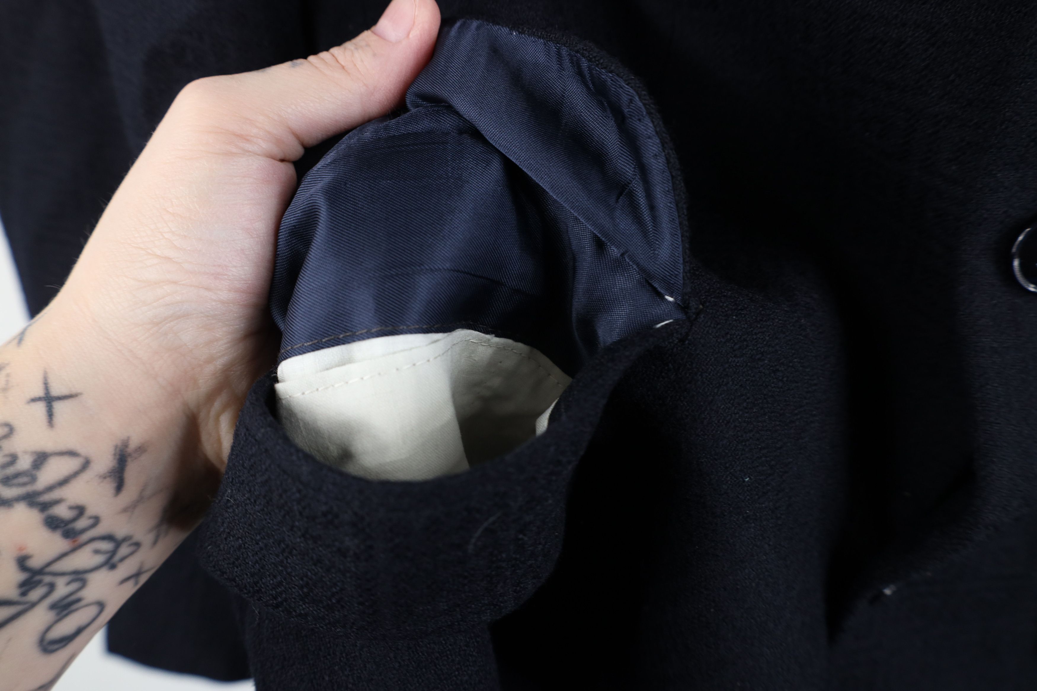 Vintage Deadstock Vintage 30s 40s Button Suit Jacket Navy Geometric Size US XL / EU 56 / 4 - 7 Thumbnail
