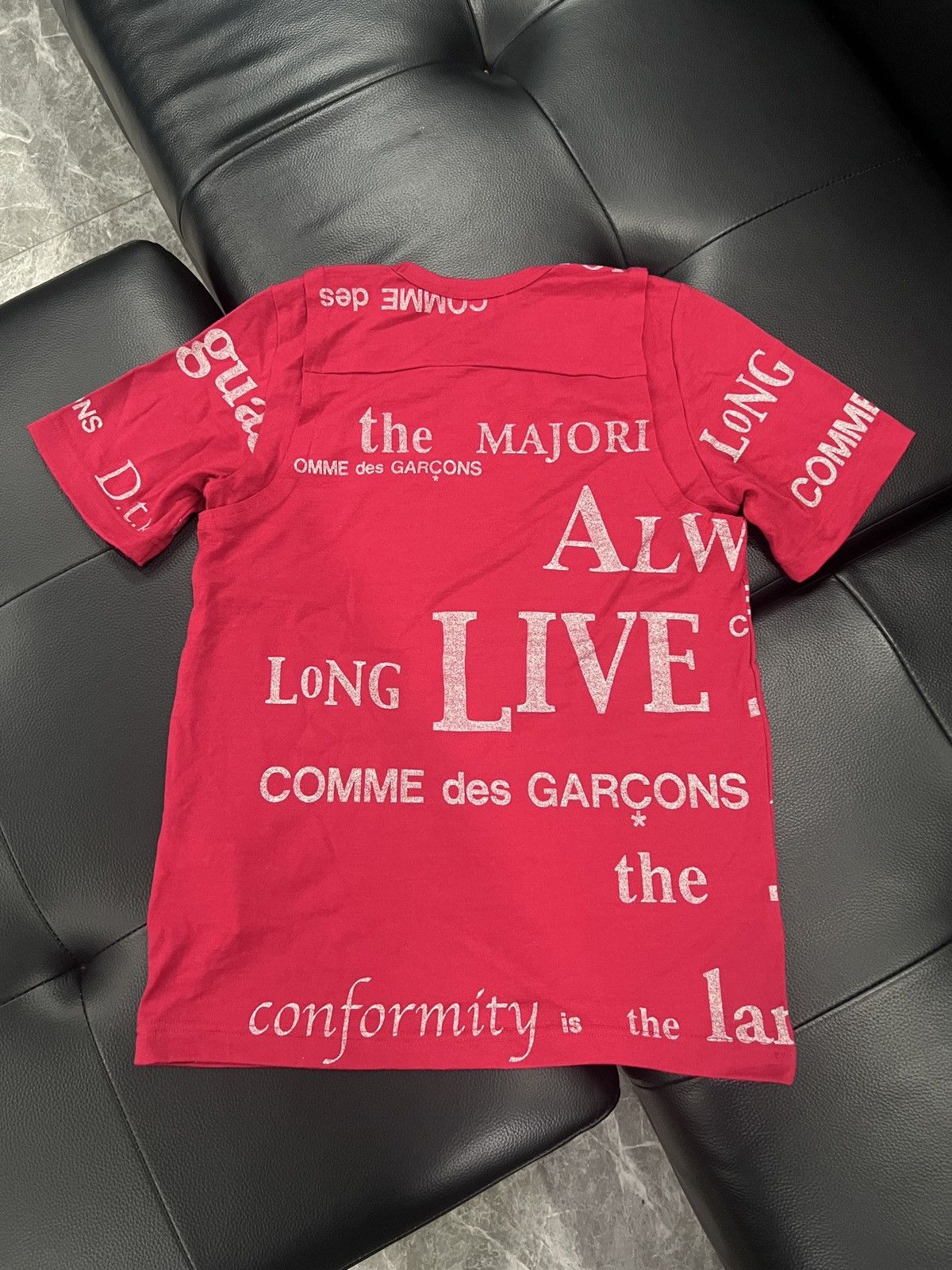 Comme des Garcons Comme des Garçons AW03 Glitter Slogan Patchwork T-Shirt Size US M / EU 48-50 / 2 - 2 Thumbnail