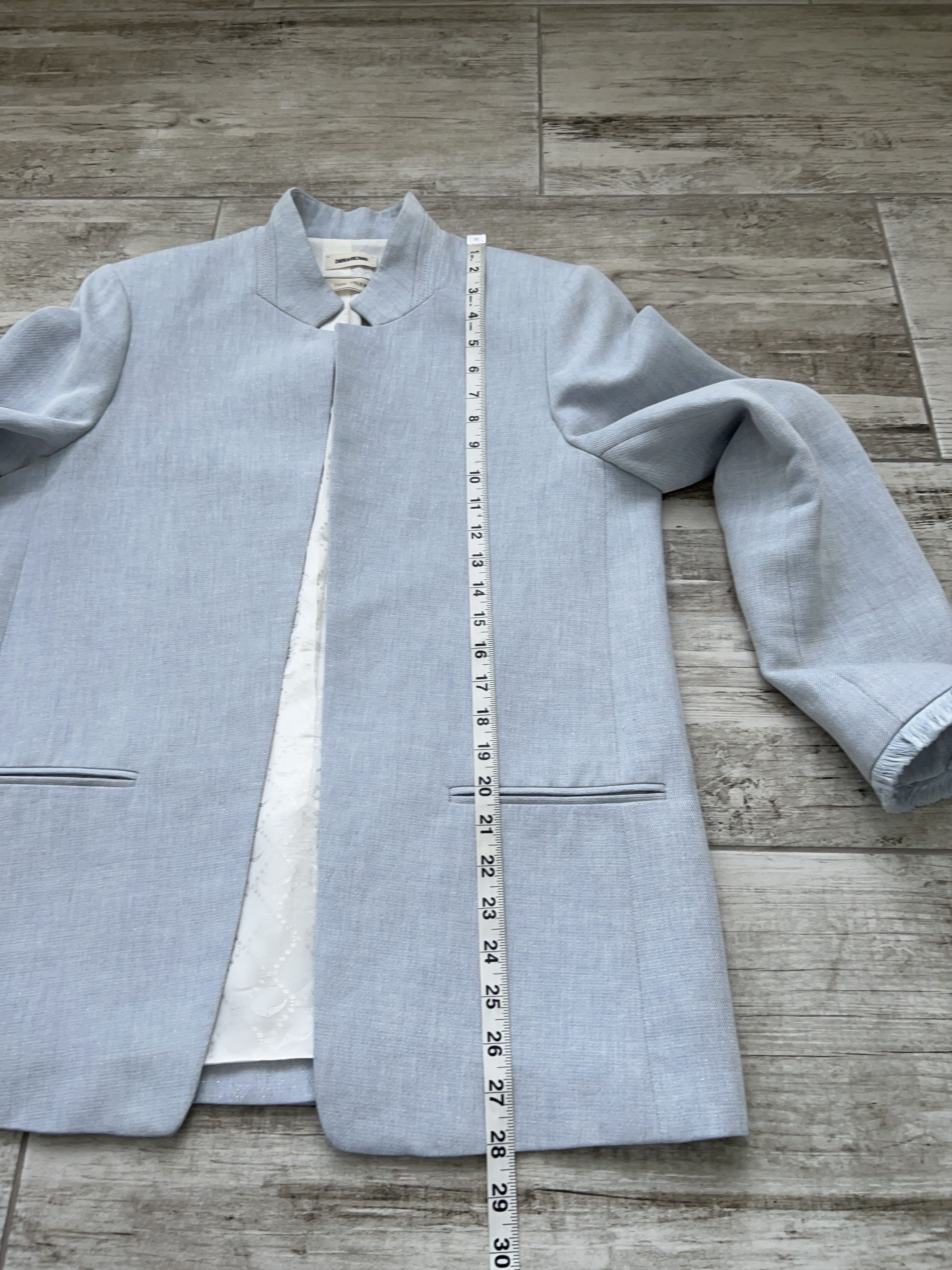 Designer × Zadig & Voltaire Zadig & Voltaire Volly Frange Linen Open Blazer Jacket Size M / US 6-8 / IT 42-44 - 10 Thumbnail