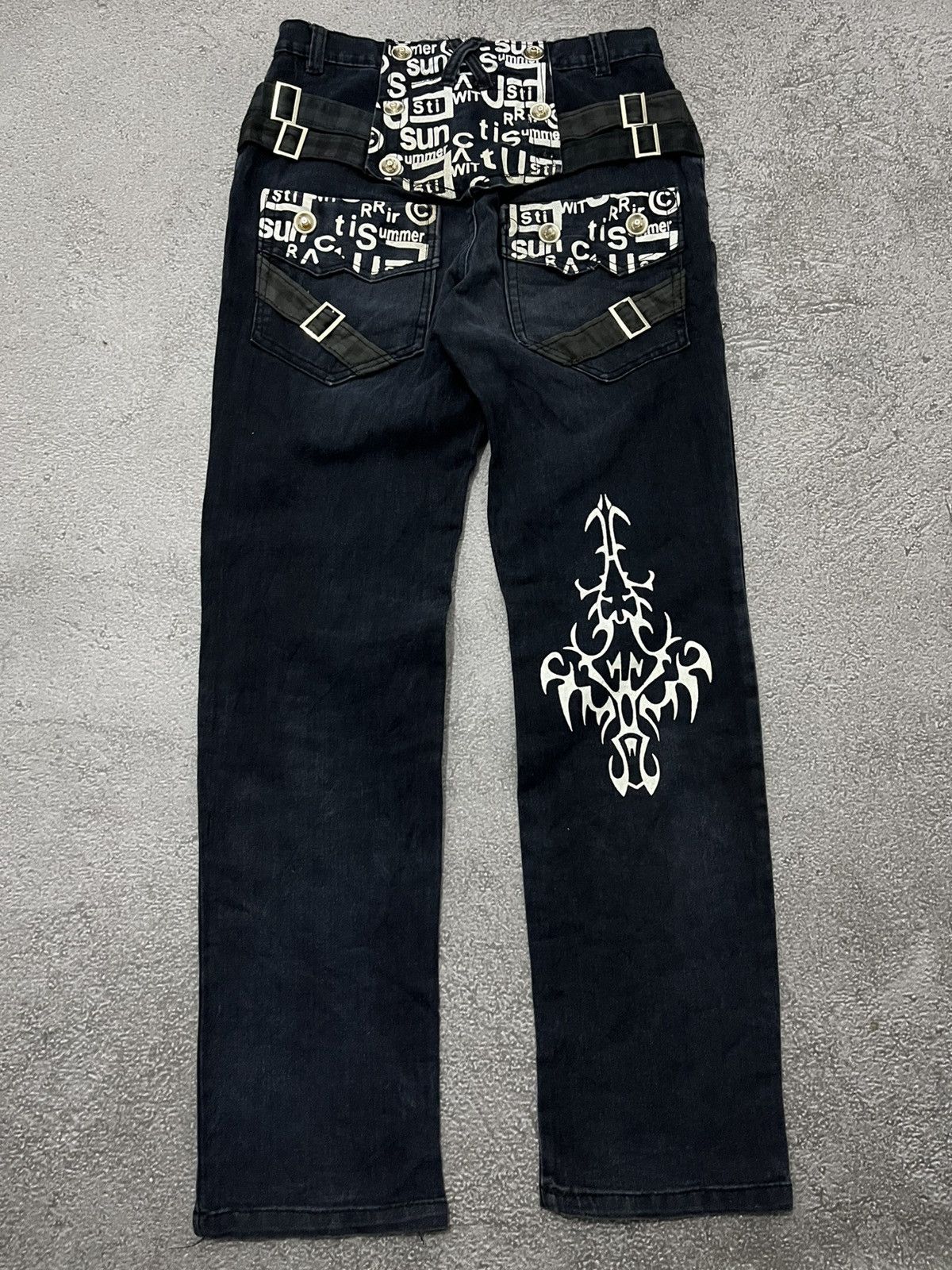 Vintage Vintage Punk Denim Pants Size US 29 - 4 Thumbnail