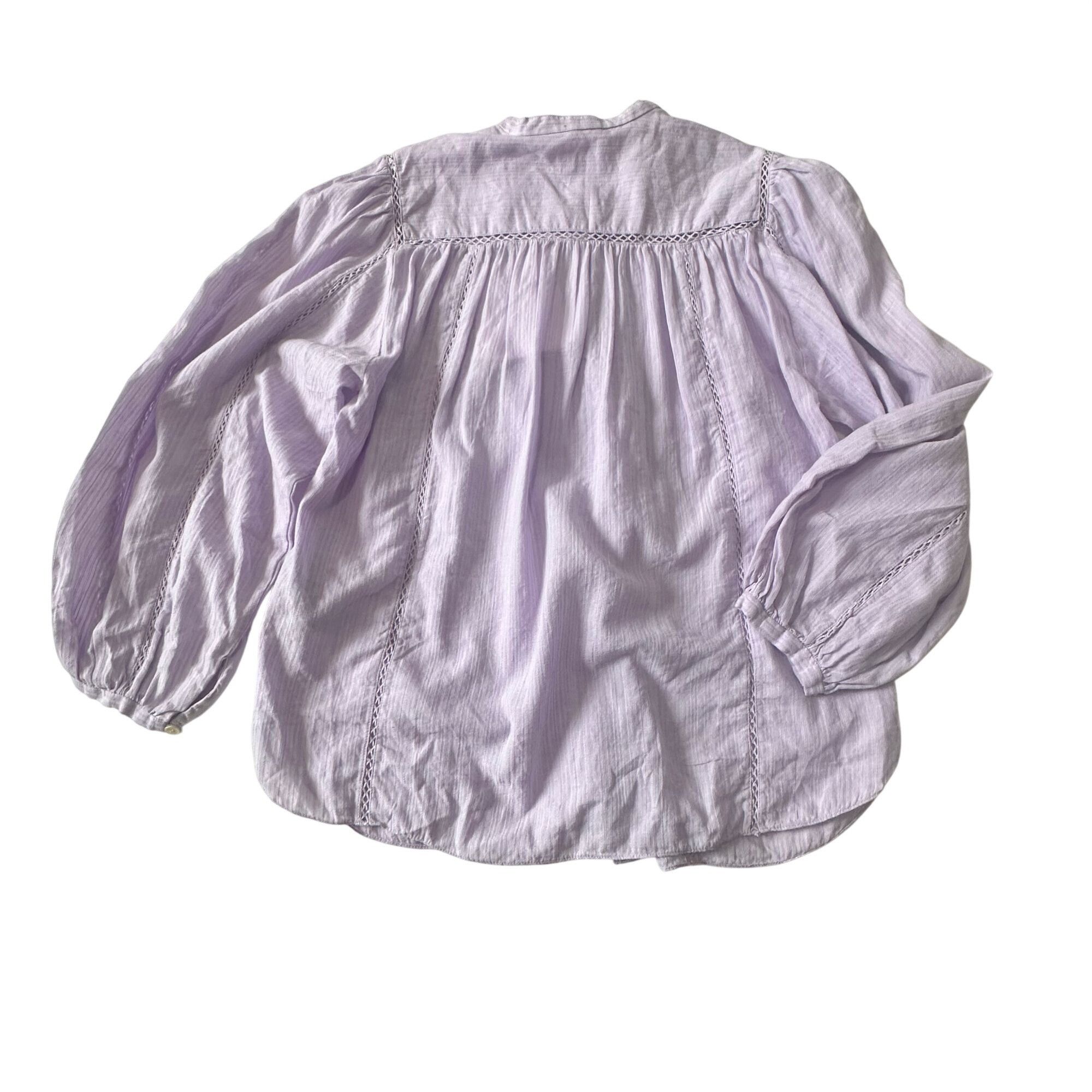 Isabel Marant Etoile Isabel Marant Etoile Leonard Pleated Long Sleeve Blouse, Si Size XS / US 0-2 / IT 36-38 - 6 Thumbnail