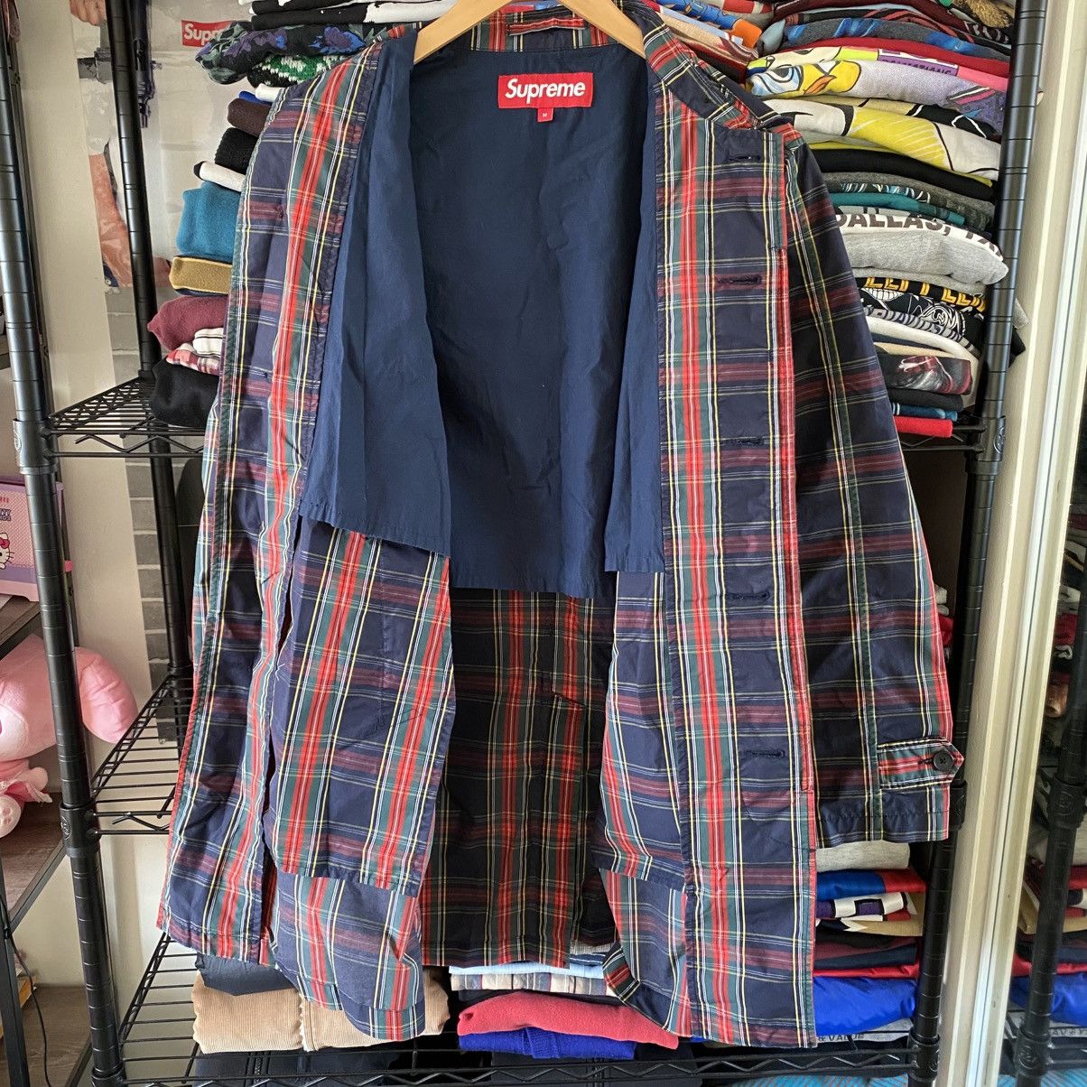 Supreme Supreme Jacket Plaid Trench Coat Blue 2015 Size US M / EU 48-50 / 2 - 4 Thumbnail