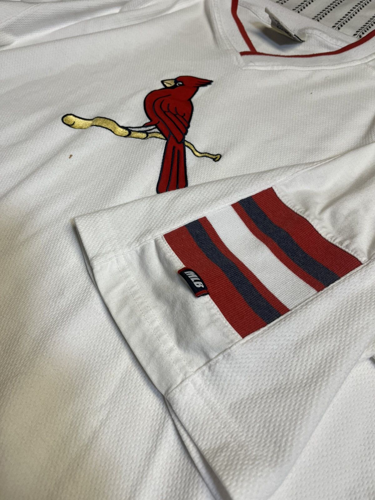 Lee 1980s STL Cardinals Pro Knit V Neck Jersey Size XL Size US XL / EU 56 / 4 - 3 Thumbnail