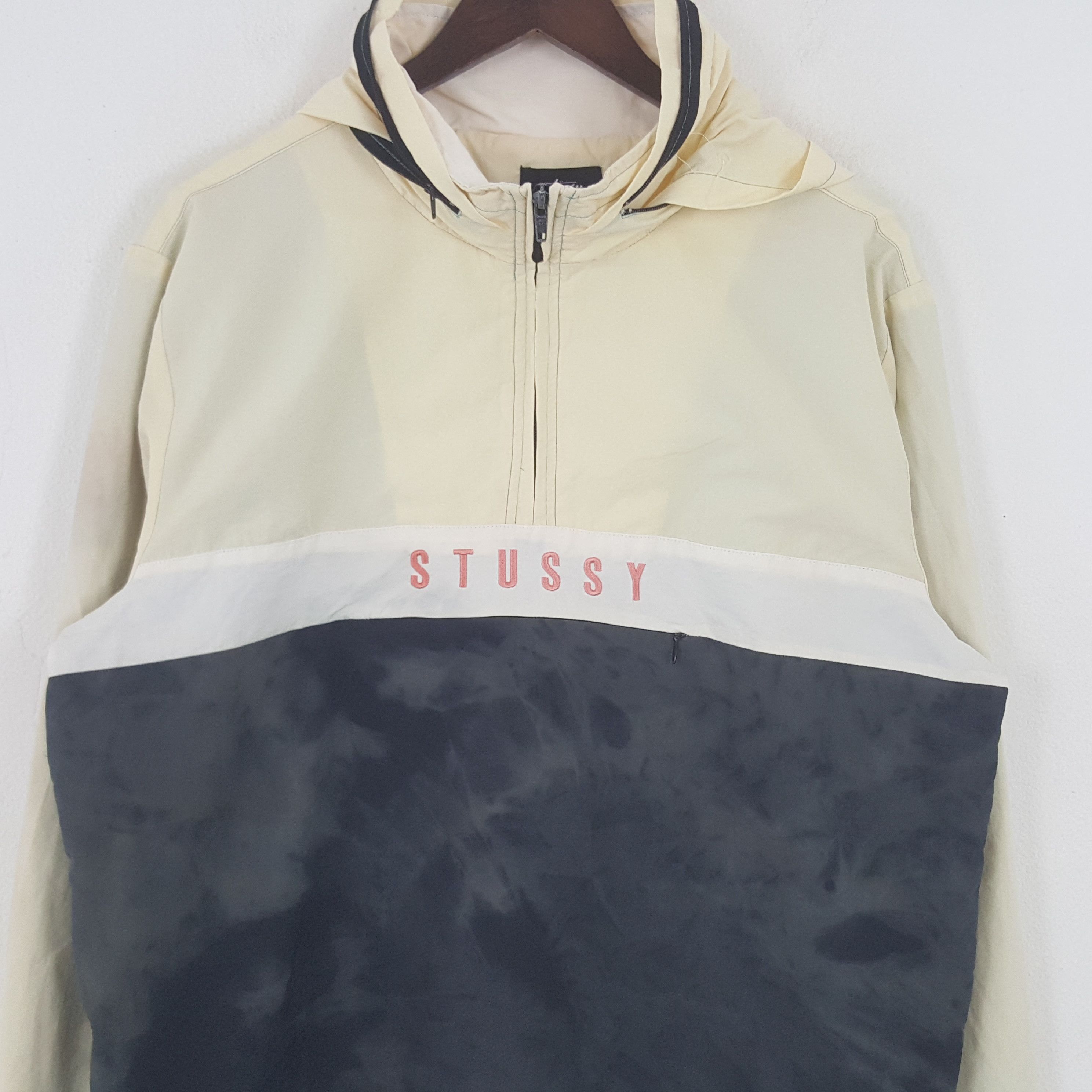 Stussy × Vintage Vintage Stussy Custom Logo Windbreaker Jacket with Hoodie Size US L / EU 52-54 / 3 - 3 Thumbnail