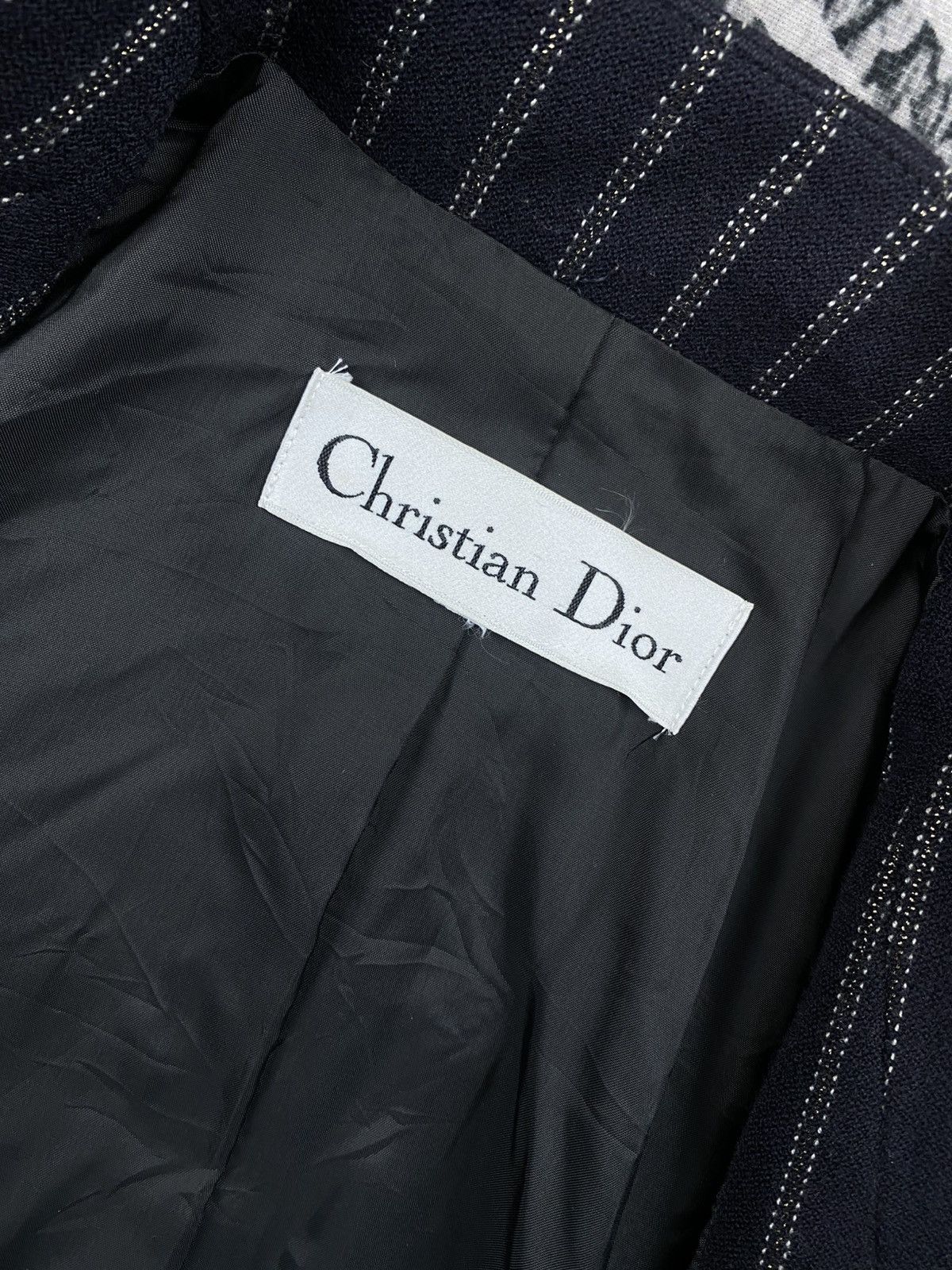 Christian Dior Monsieur Vtg Christian Dior Single Button Striped Blazer Style Jacket Size M / US 6-8 / IT 42-44 - 10 Thumbnail