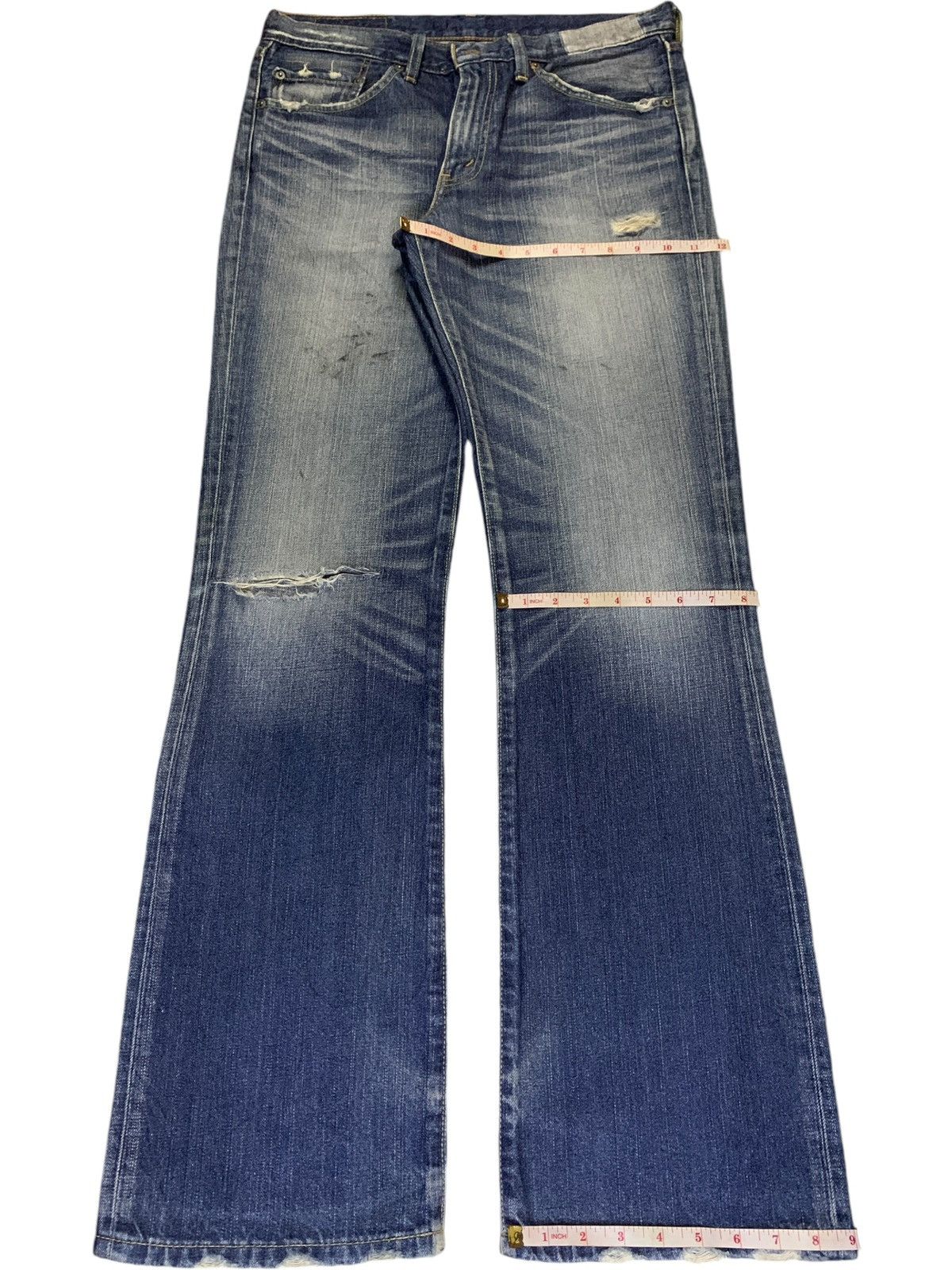 Levi's Vintage 90s Levis 517 Faded Wash Distressed Flare Jeans Size US 33 - 15 Thumbnail