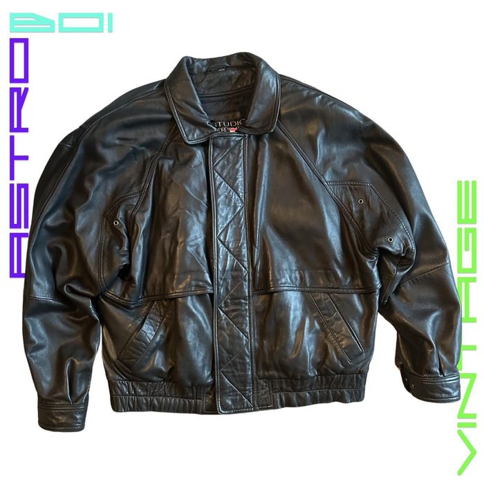 Andrew Marc VINTAGE STUDIO ANDREW MARC LEATHER BOMBER JACKET_ XL | Grailed