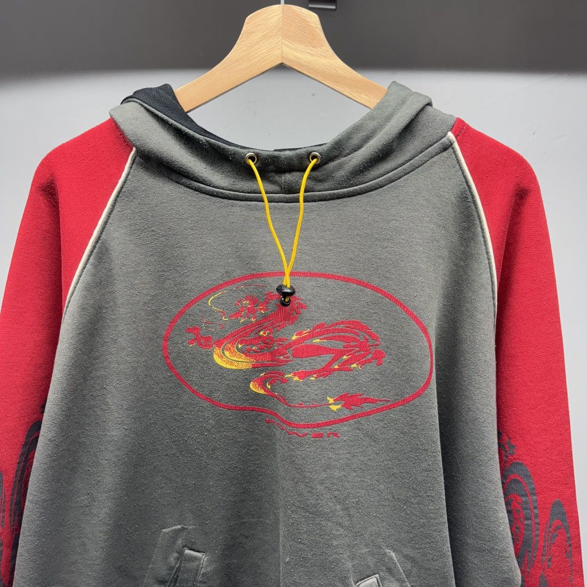 Vintage Y2K Thrashed Faded Dragon Flame Hoodie JNCO Skater Grunge Size US XL / EU 56 / 4 - 4 Thumbnail