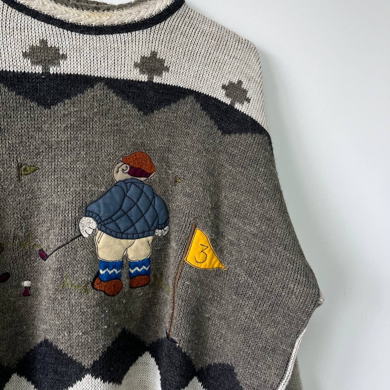 Vintage Vintage Campus Golfing Putter Teddy Bear Golf Knit Long Size US XL / EU 56 / 4 - 22 Thumbnail
