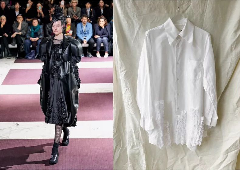 Comme des Garcons Comme Des Garcons Long Sleeve Pointed Collar Shirt Top wit Size S / US 4 / IT 40 - 1 Thumbnail