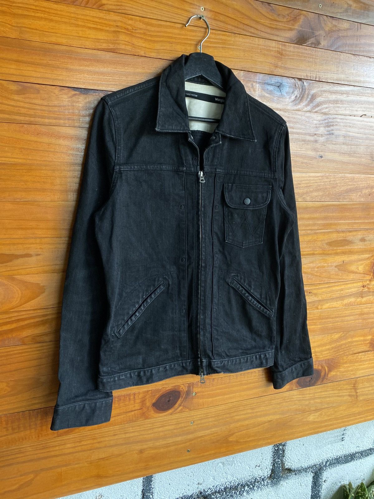NANO universe Nano Universe × Wrangler Black Denim Jacket Collaboration Size US M / EU 48-50 / 2 - 5 Thumbnail