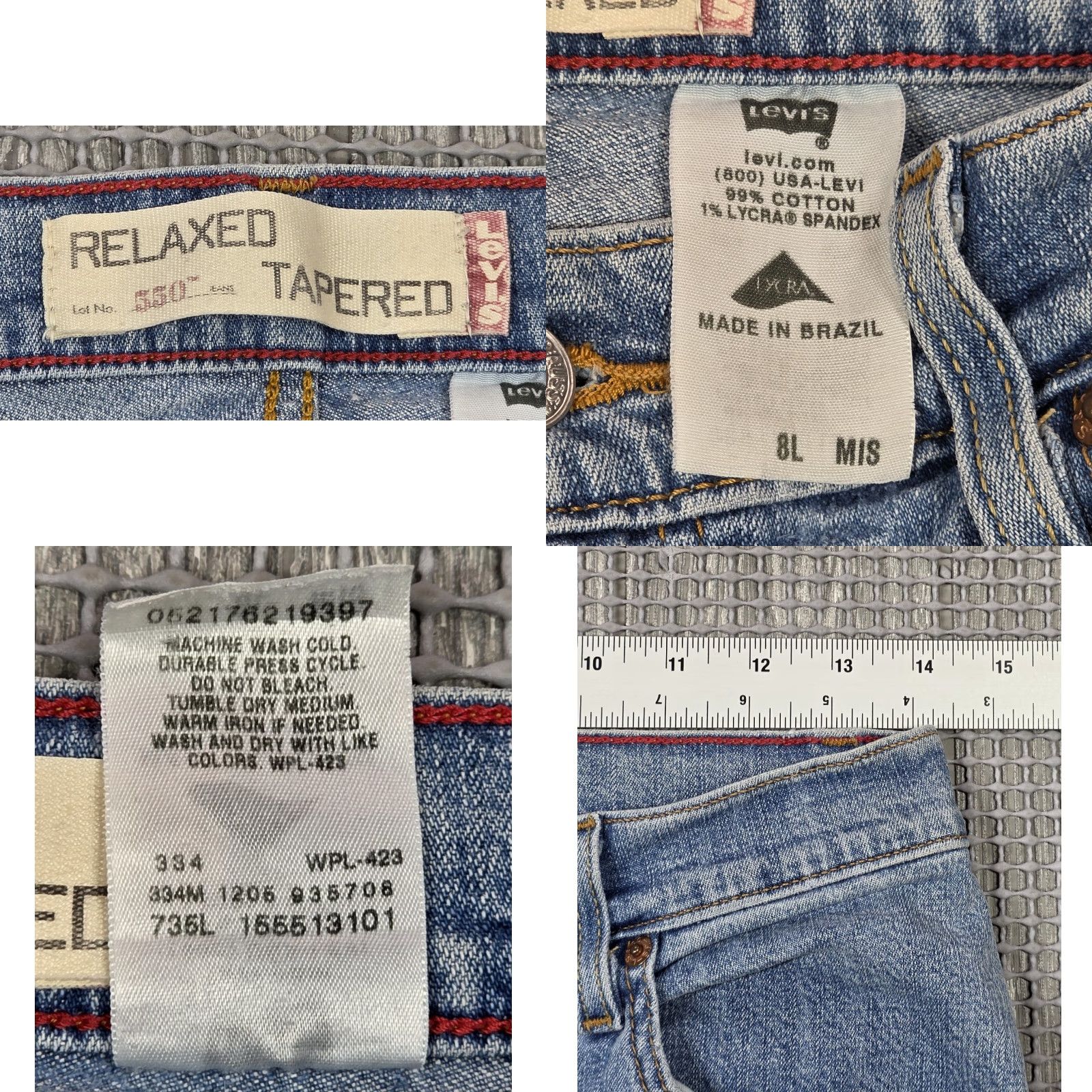 Levi's VINTAGE Levi's Jeans Women 8 Long Blue Relaxed Fit Tapered Leg 550 Y2K 28x32 Stretch Size 30" / US 8 / IT 44 - 9 Thumbnail