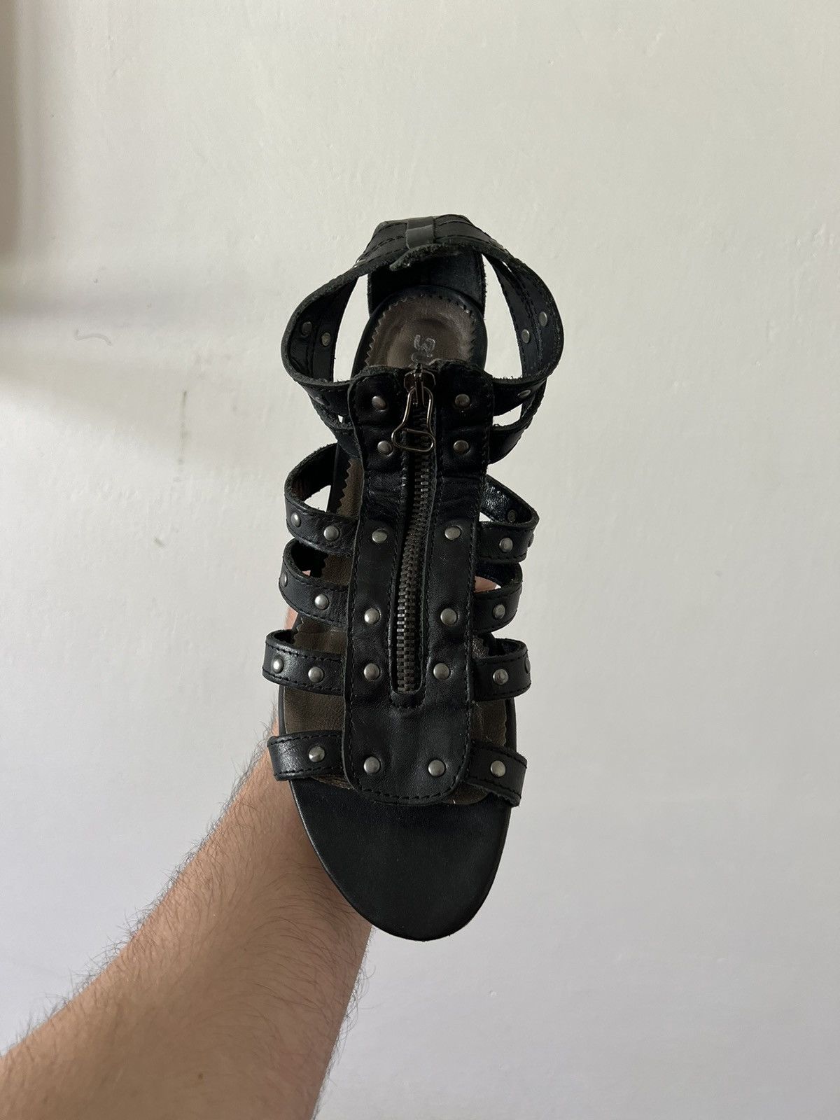 A.S.98 × Vintage Vintage as98 style avant garde leather sandals 90s Size US 9 / IT 39 - 4 Thumbnail