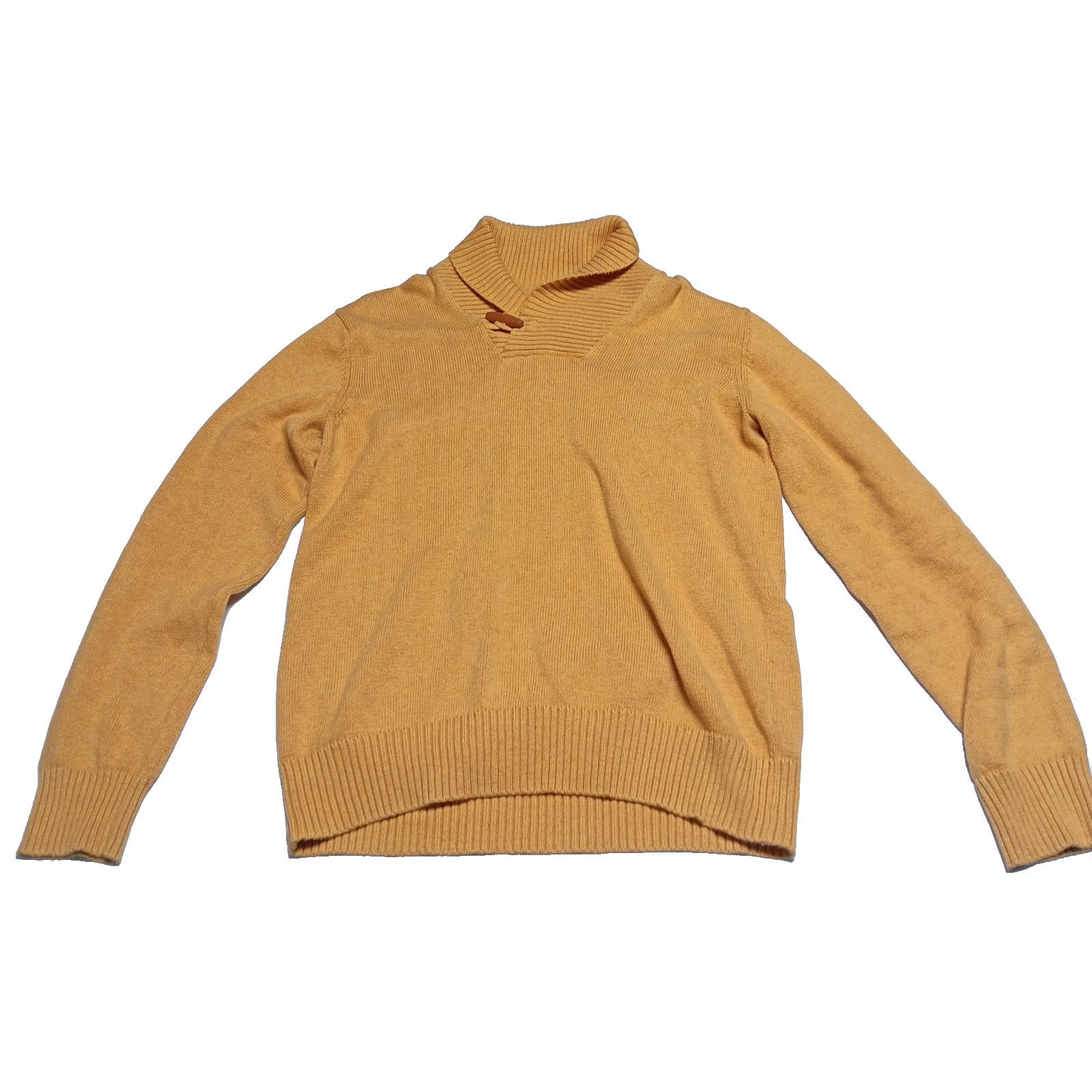 Sean John Sean John Men’s Sweater Size M Gold Shawl Collar Size US M / EU 48-50 / 2 - 1 Thumbnail