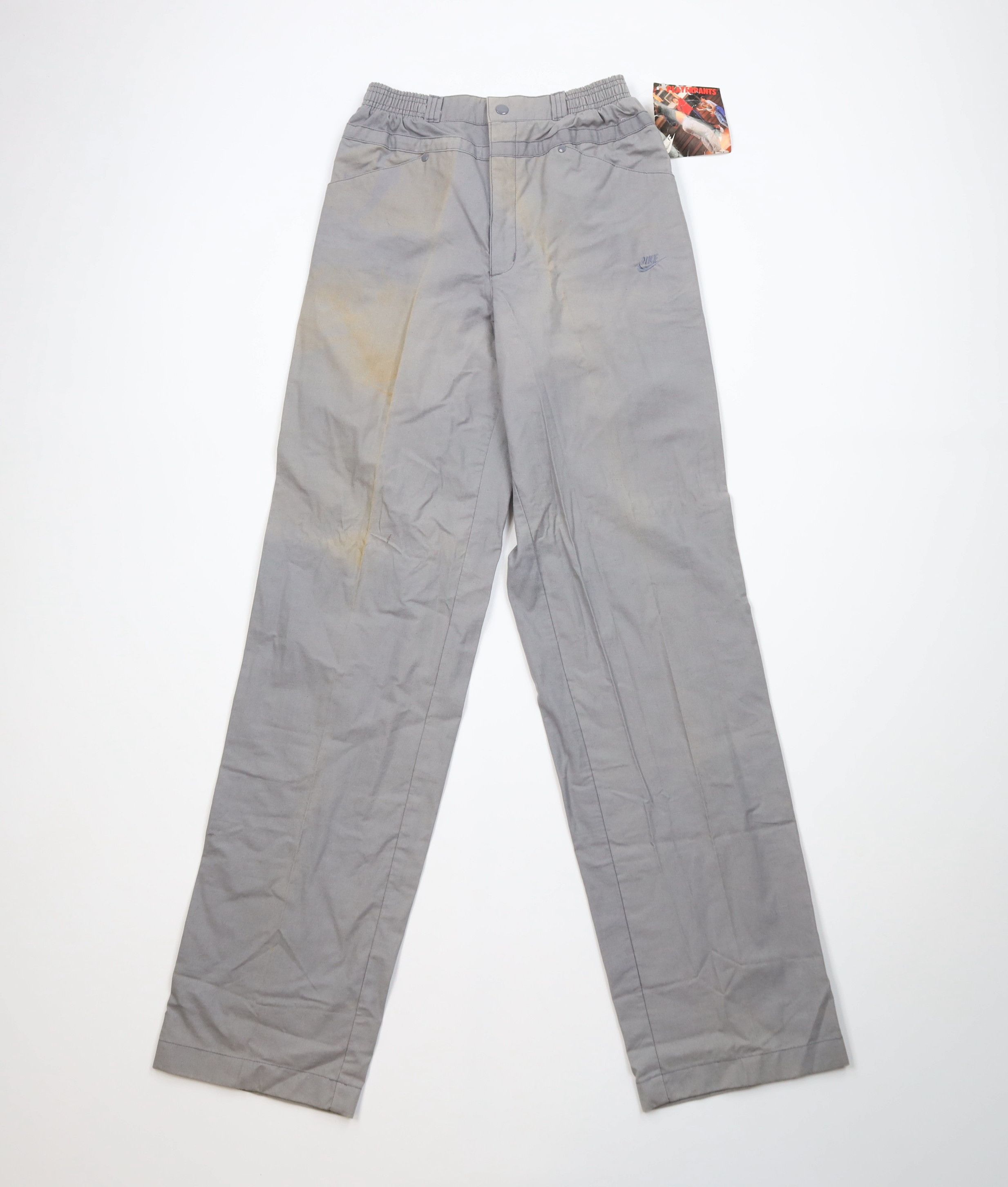 Nike Deadstock Vintage 80s Nike Basketball Pants Gray Cotton Size US 34 / EU 50 - 1 Thumbnail