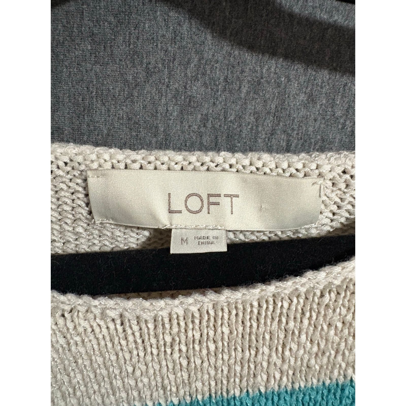 Loft LOFT | Women's Striped Pullover Sweater | Medium Size M / US 6-8 / IT 42-44 - 3 Thumbnail