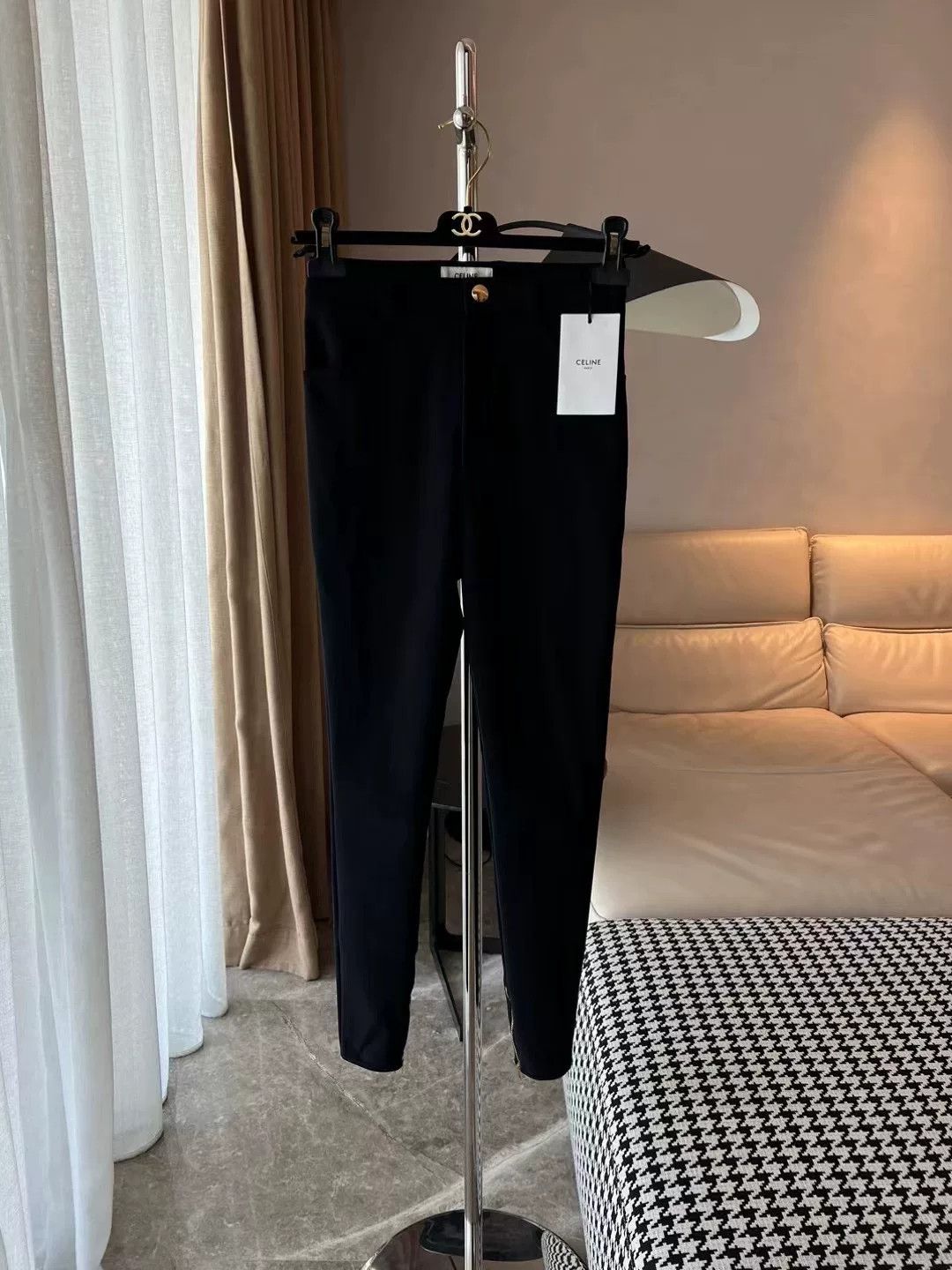 Celine Celine Black Skinny Zipper Pants Size 36" / US 14 / IT 50 - 1 Thumbnail
