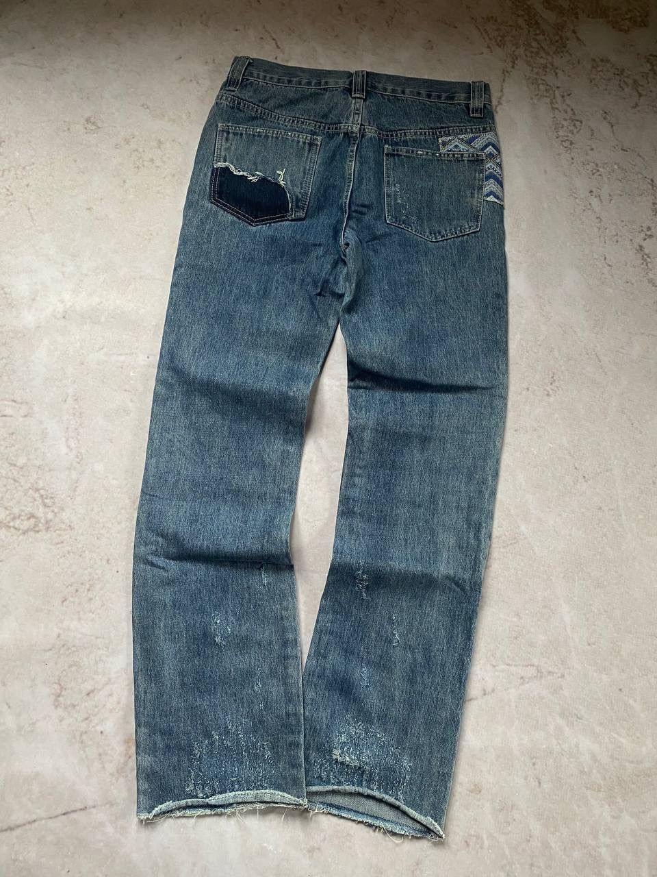 Jaded London × Japanese Brand Jaded London Patchwork Distressed Jeans Y2K Kapital style Size US 30 / EU 46 - 2 Thumbnail
