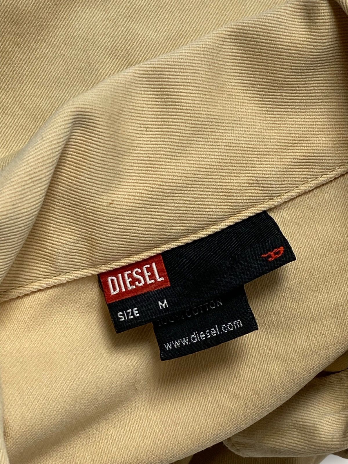 Diesel Vintage DIESEL Beige Denim Jean Jacket Grunge Y2K Size M / US 6-8 / IT 42-44 - 5 Thumbnail