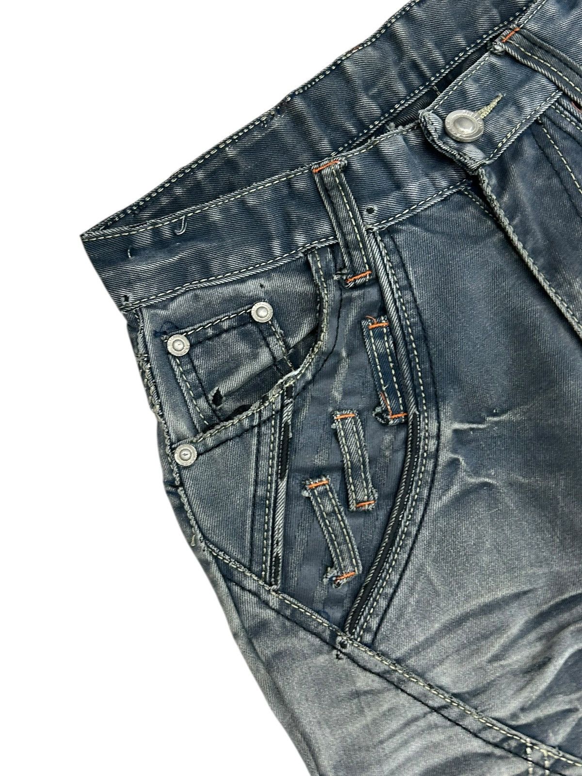 GOSTAR DE FUGA × Hysteric Glamour × Japanese Brand Pilibao Japan Made Biker Jean Multipocket Distressed Padded Size US 31 - 12 Thumbnail