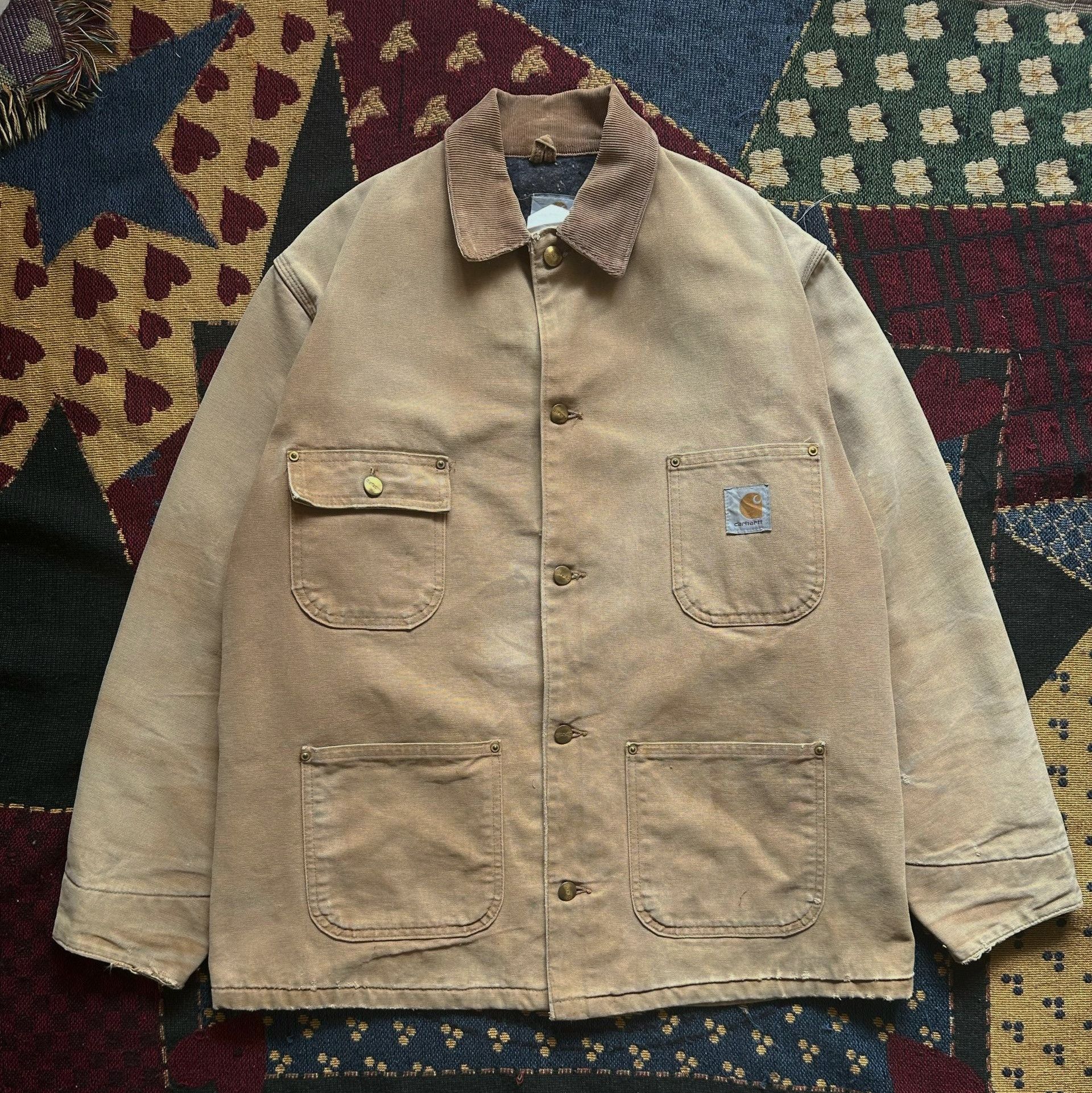 Carhartt × Vintage Vintage OG Carhartt Chore Coat Jacket Size US L / EU 52-54 / 3 - 1 Thumbnail