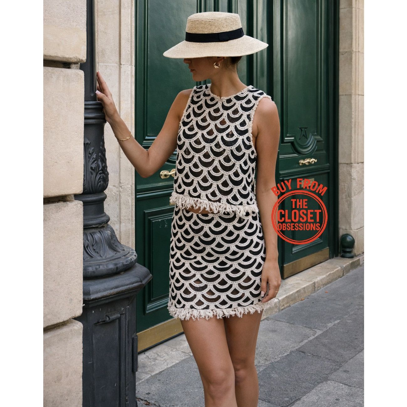Mango Mango Crochet Co-Ord Set Resort Mini Skirt NWT Size M / US 6-8 / IT 42-44 - 3 Thumbnail