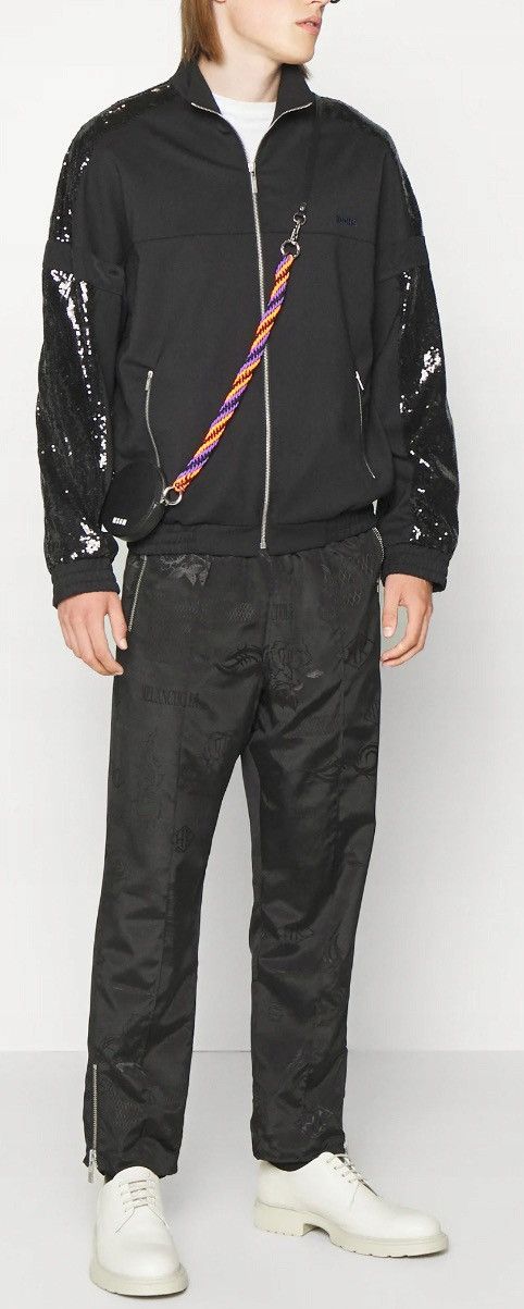 Other !DS! SS22 Koche Sequin Embroidered Logo Black Bomber Jacket Size US L / EU 52-54 / 3 - 5 Thumbnail