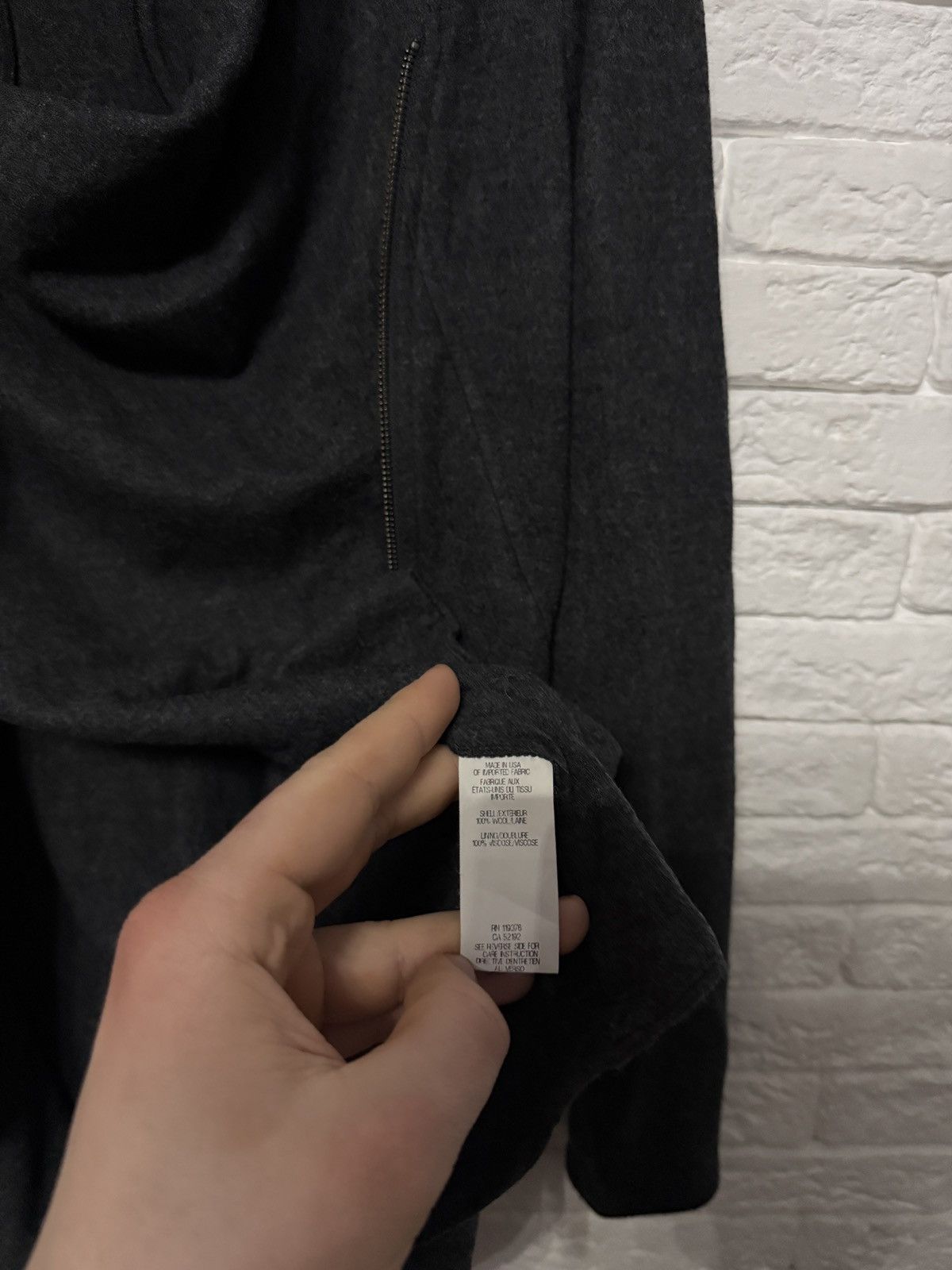 Helmut Lang Helmut Lang Wool Draped Asymmetric Zip Cardigan Jacket USA Size L / US 10 / IT 46 - 7 Thumbnail