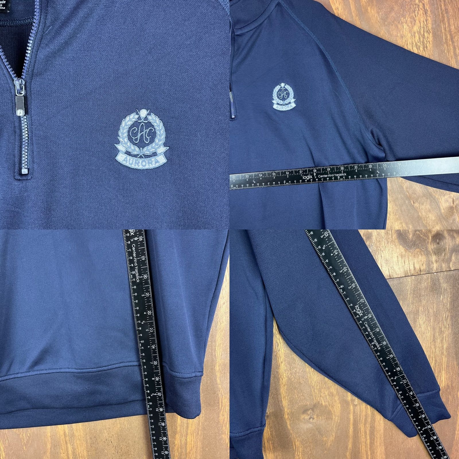 Footjoy FootJoy Mens Quarter Zip Pullover Navy Blue Aurora Performance Athletic Large Jacket Size US L / EU 52-54 / 3 - 8 Thumbnail
