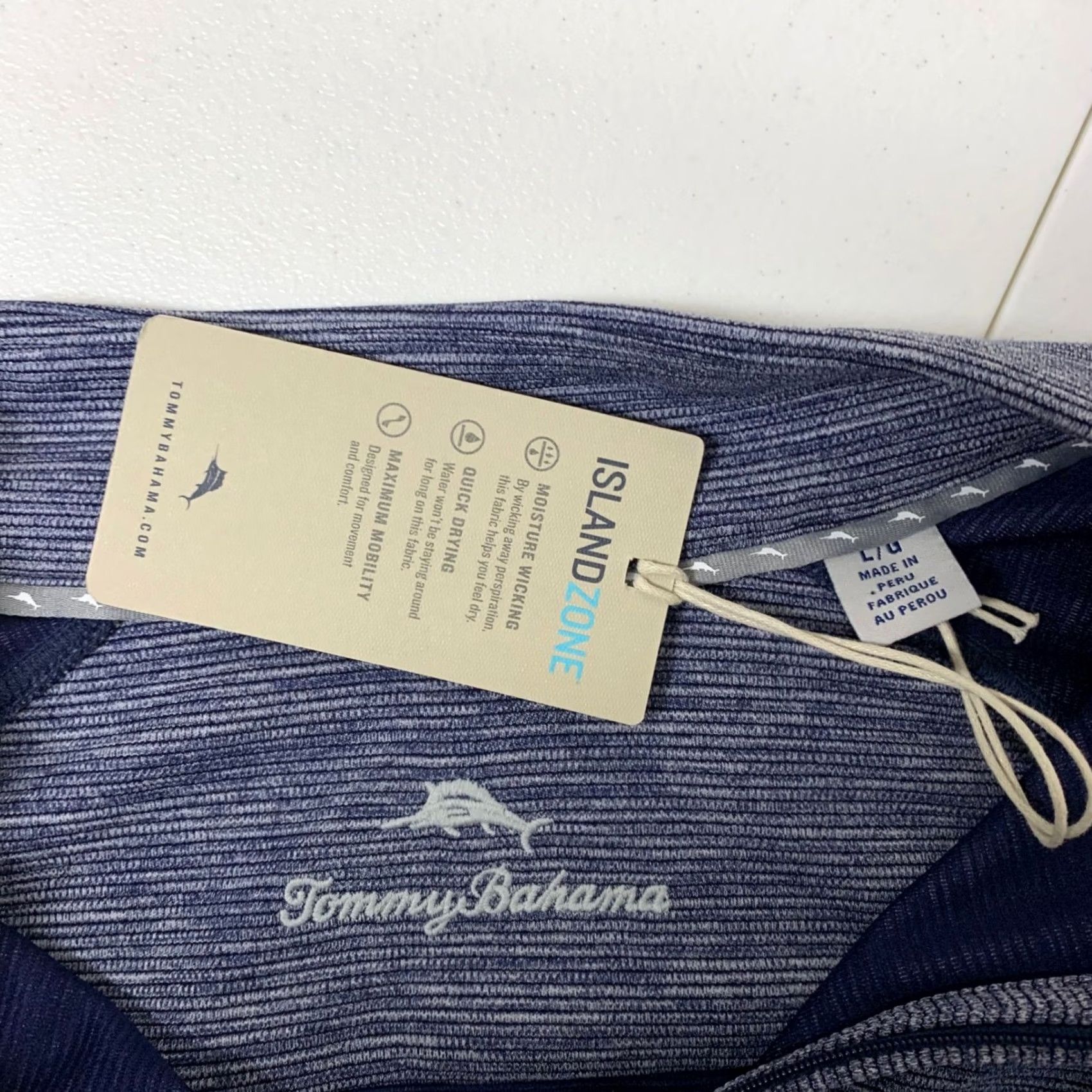 Tommy Bahama Tommy Bahama Pullover Mens L Blue Notre Dame Irish Large IslandZone Zip NWT Size US L / EU 52-54 / 3 - 4 Thumbnail