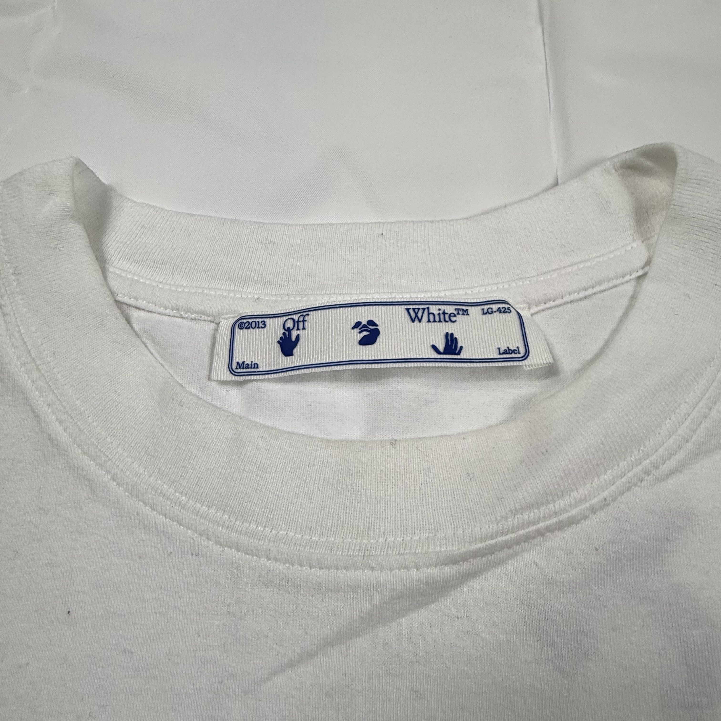 Off-White Off-White Bulldozer Globe Arrows Graphic T-Shirt White Size US L / EU 52-54 / 3 - 4 Thumbnail