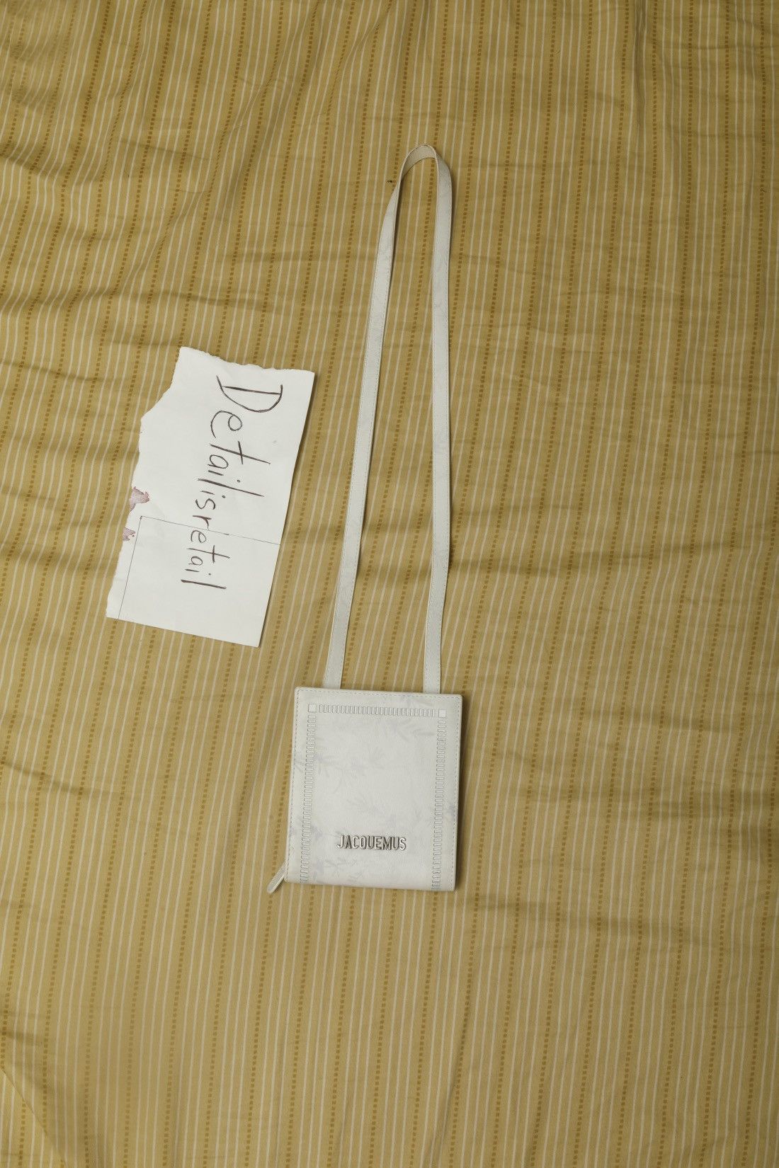 Jacquemus neck wallet pouch in white