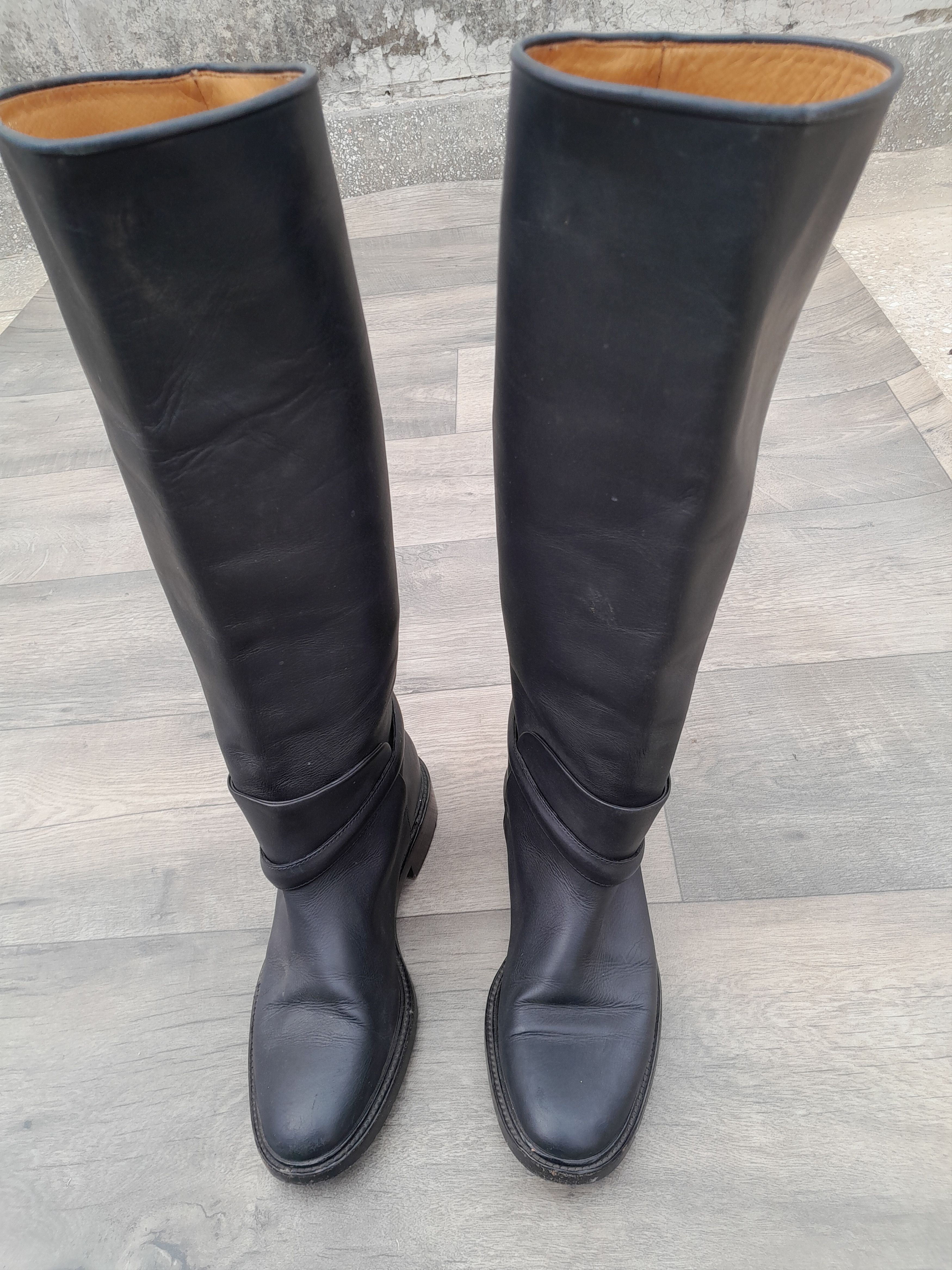Balenciaga Balenciaga black leather riding boots Size US 8.5 / IT 38.5 - 11 Thumbnail
