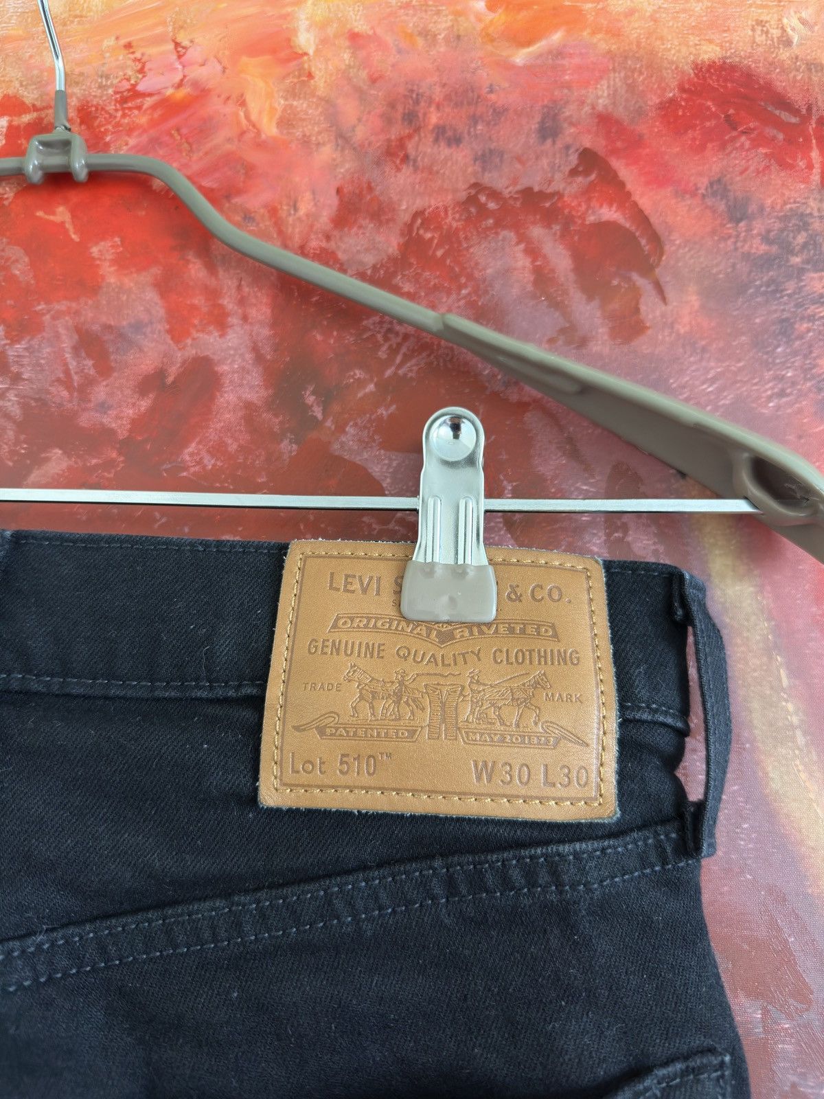 Levi's Levis 510 Black Denim Stretch Slim Jeans Size 30/30 Size US 30 / EU 46 - 4 Thumbnail