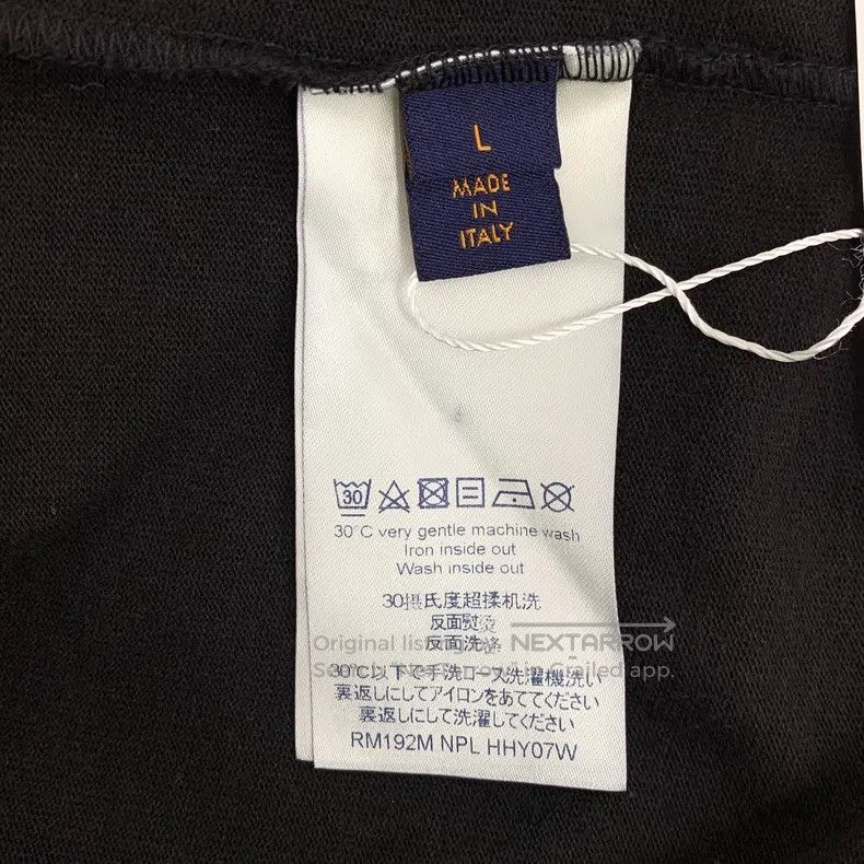 Louis Vuitton Louis Vuitton Black logo monogrammed cotton crew neck shor Size US L / EU 52-54 / 3 - 6 Thumbnail