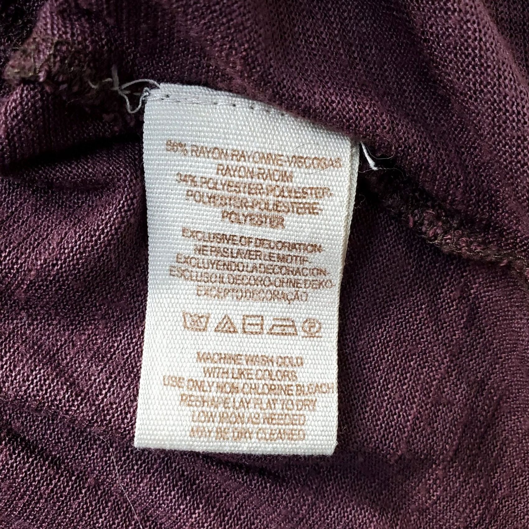 Free People Free People Tunic Top Womens XS Purple Long Sleeve V-Neck Pullover High-Low Hem Shirt Size XS / US 0-2 / IT 36-38 - 4 Thumbnail