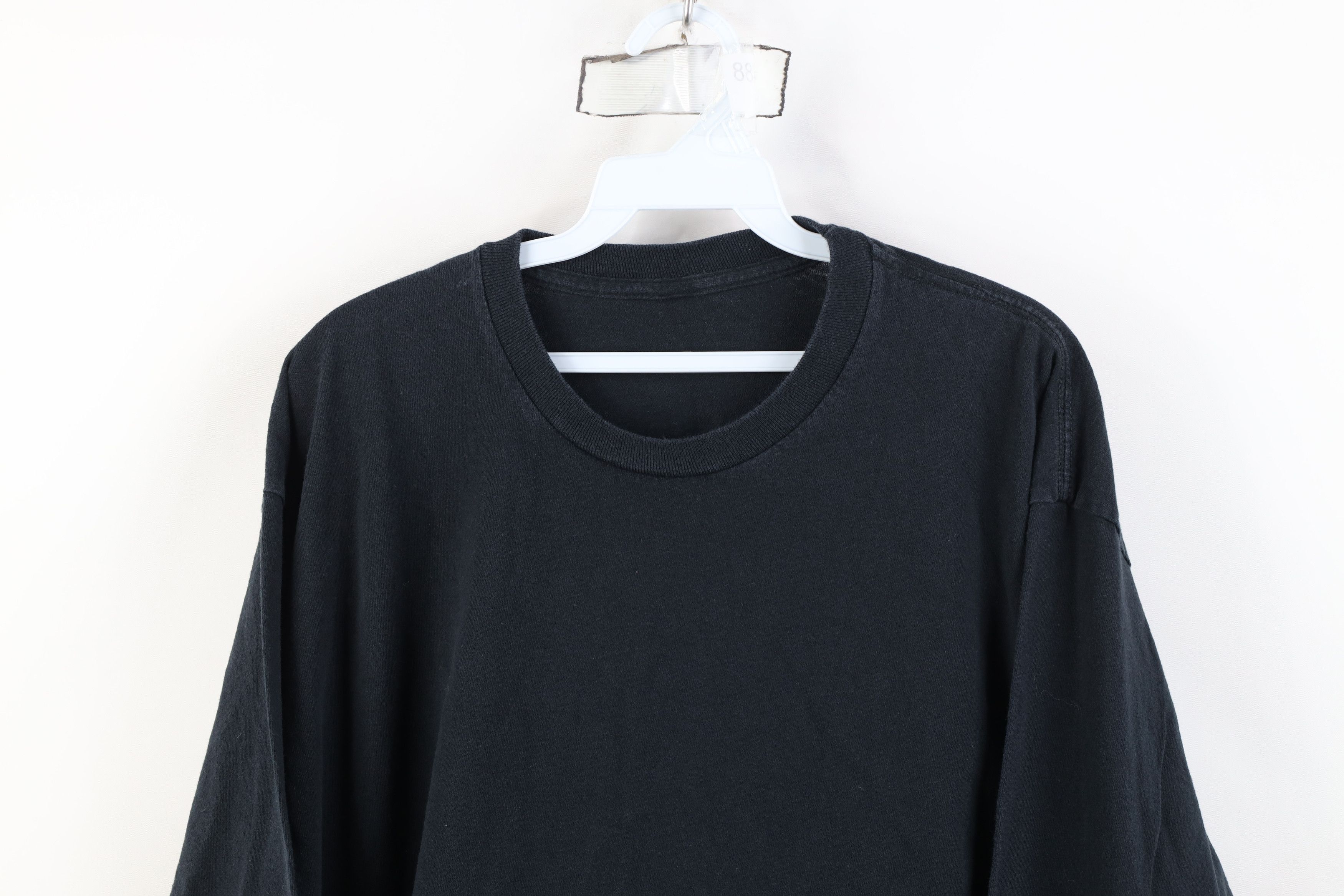 Vintage Vintage 90s Y2K Streetwear Cotton Long Sleeve T-Shirt Black Size US XL / EU 56 / 4 - 2 Thumbnail