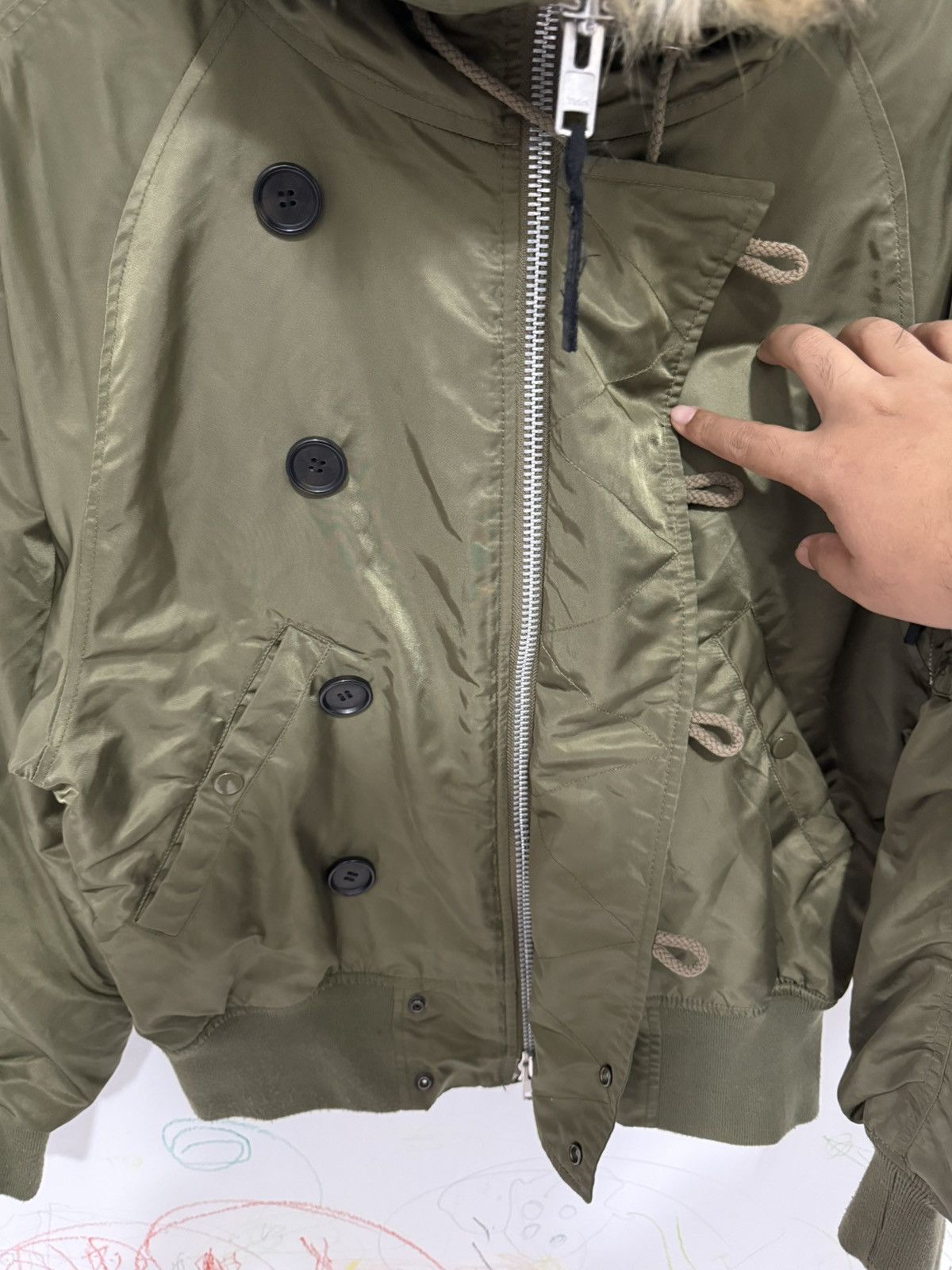 Le Grande Bleu (L.G.B.) Y2K Jeanasis Split Zipper Hoodie Military Jacket LGB Style Size US M / EU 48-50 / 2 - 11 Thumbnail