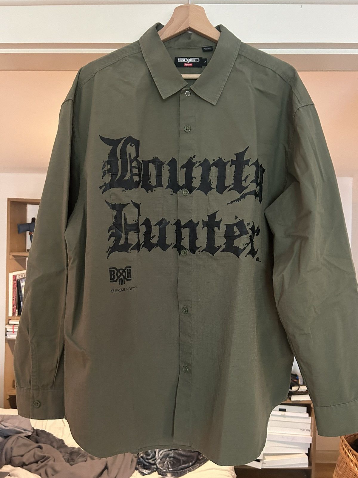 image of Bounty Hunter Button Up in Green, Men's (Size Large)